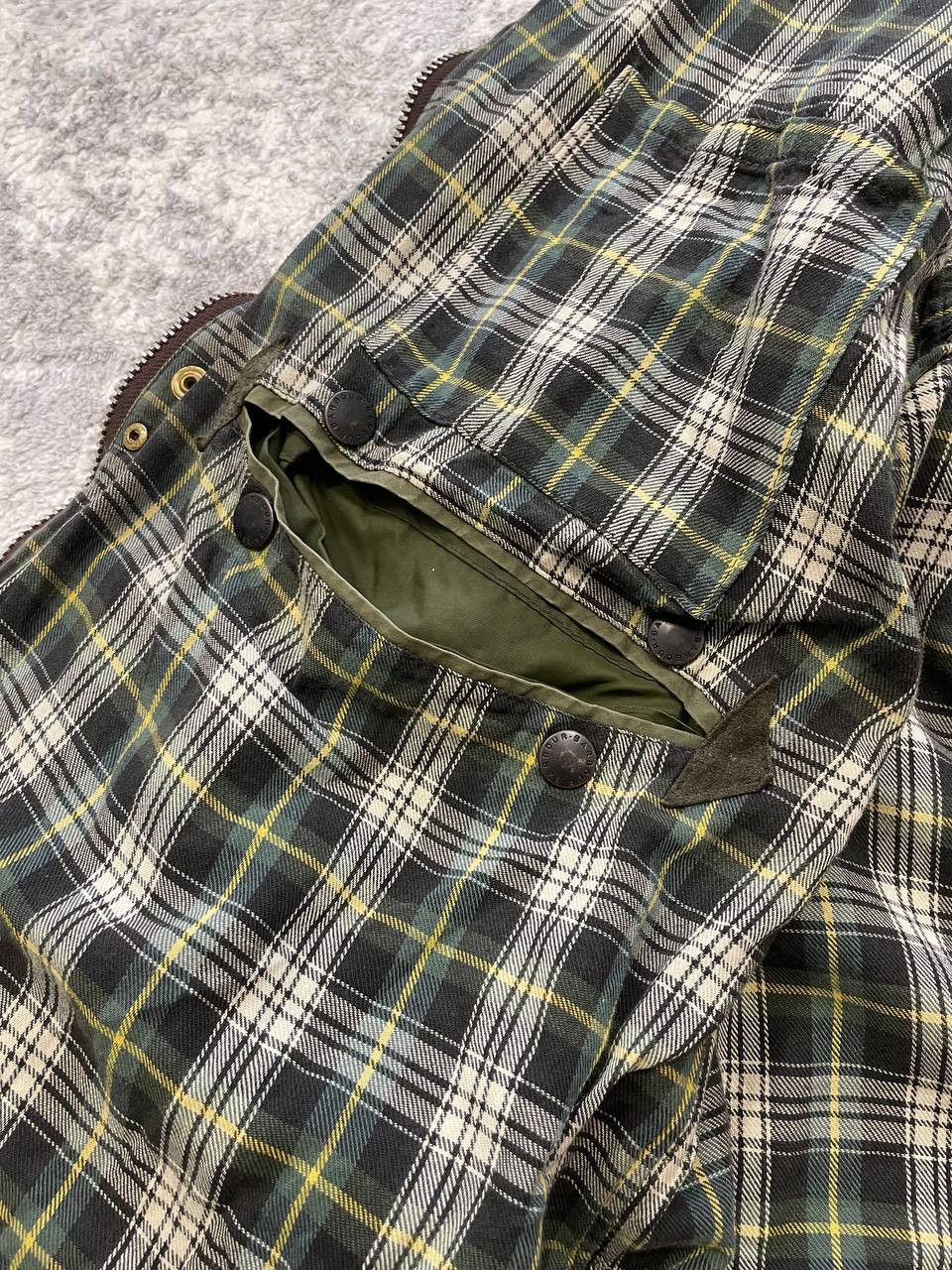 Barbour Vintage Barbour Border Waxed Cotton Jacket Made In England Size US L / EU 52-54 / 3 - 14 Thumbnail