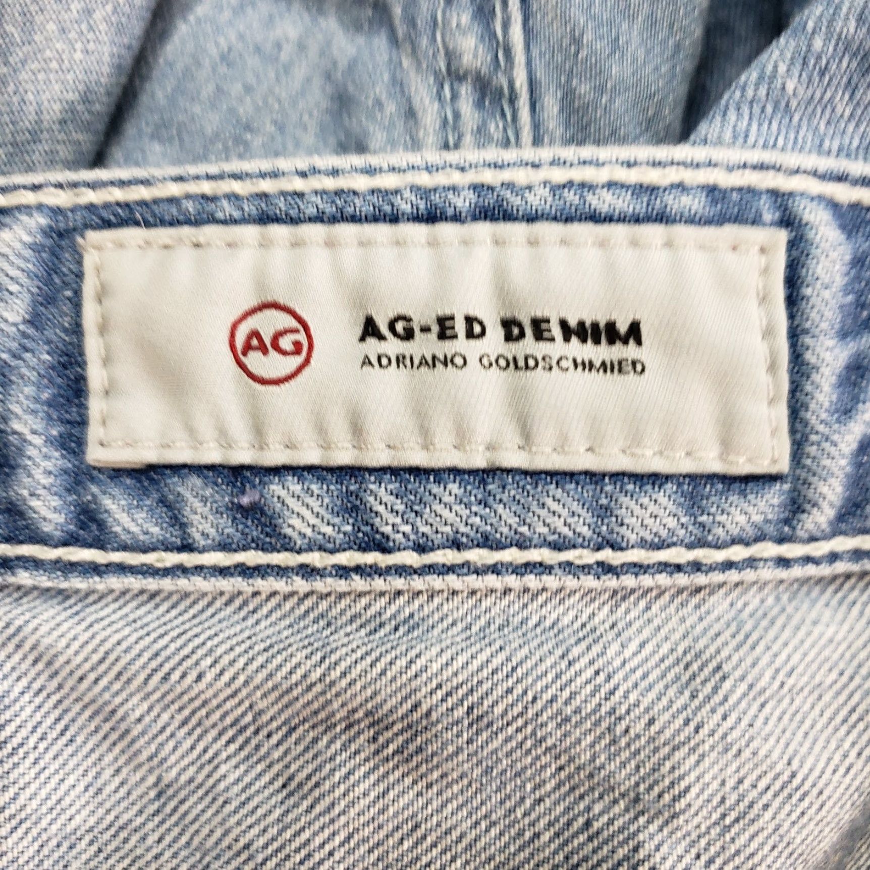 Denime Adriano Goldschmied Womens Sandy Mini Denim Skirt Sz 28 Blue Raw Hem Size 28" / US 6 / IT 42 - 6 Thumbnail