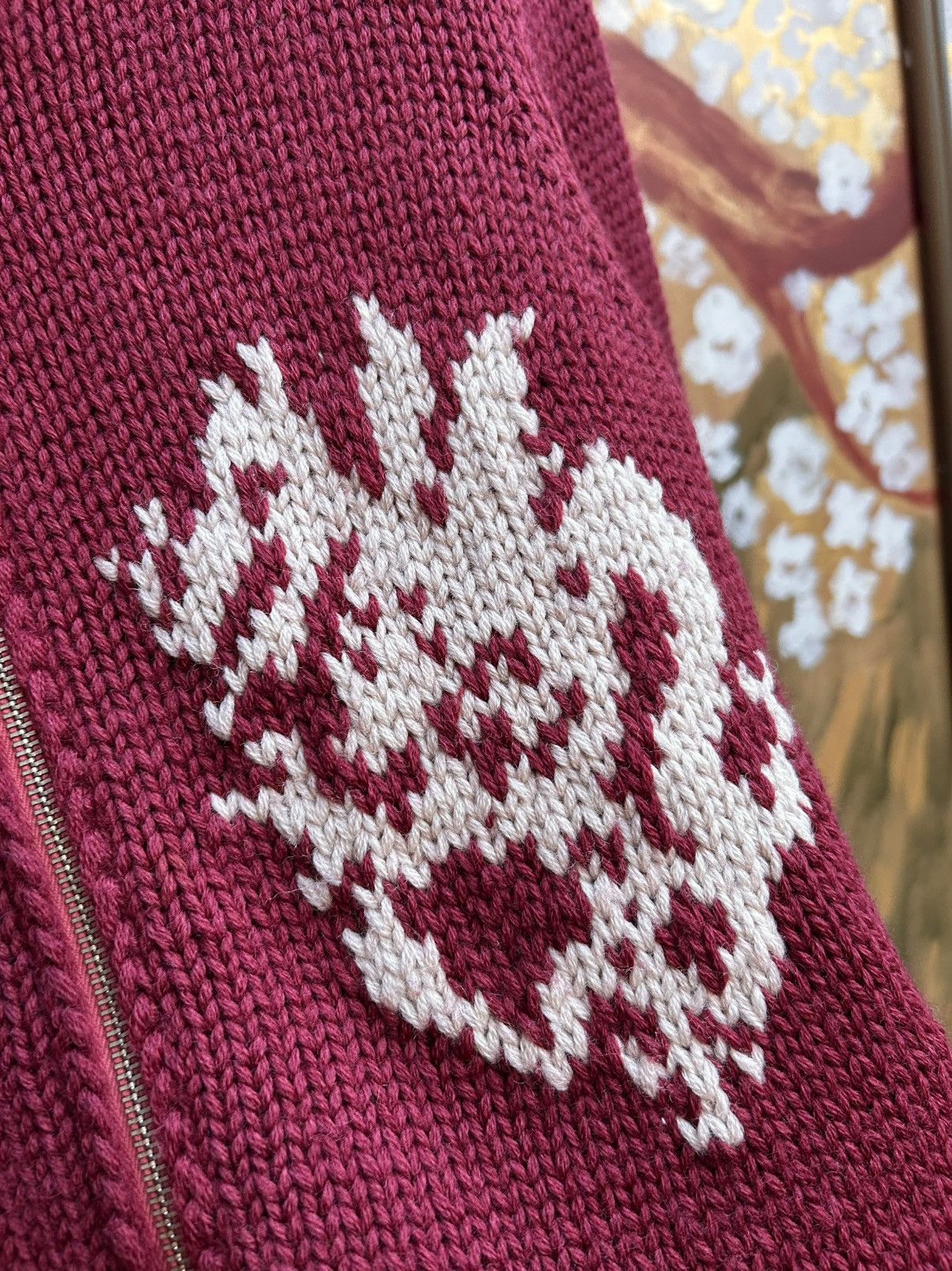 Full Count & Co. × Japanese Brand × Vintage Full Count Dragon Intarsia Knit Wool Zip Cowichan Cardigan Size US S / EU 44-46 / 1 - 4 Thumbnail