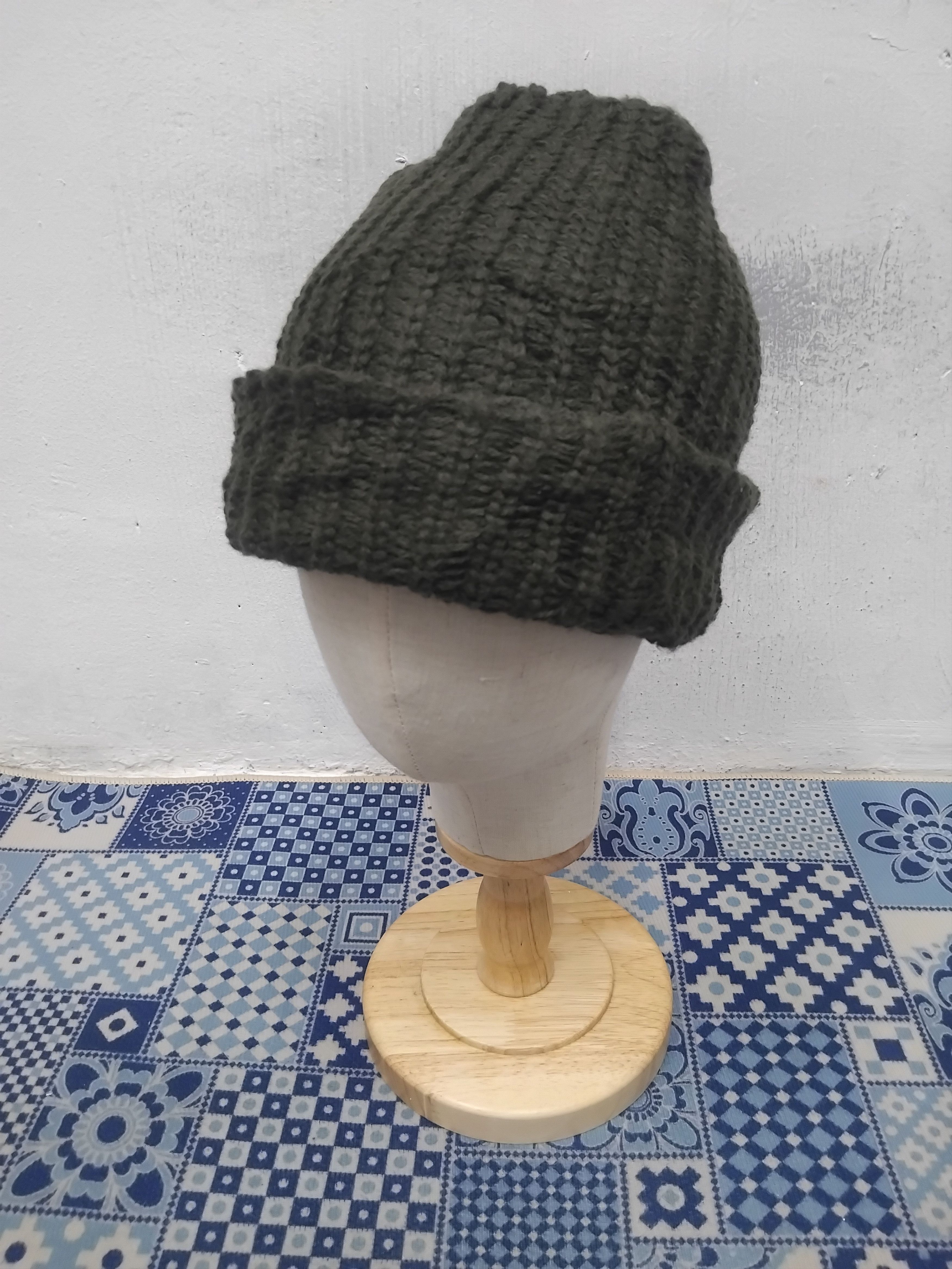 Japanese Brand 💥Broner Made in USA green military beanie hat Size ONE SIZE - 4 Thumbnail