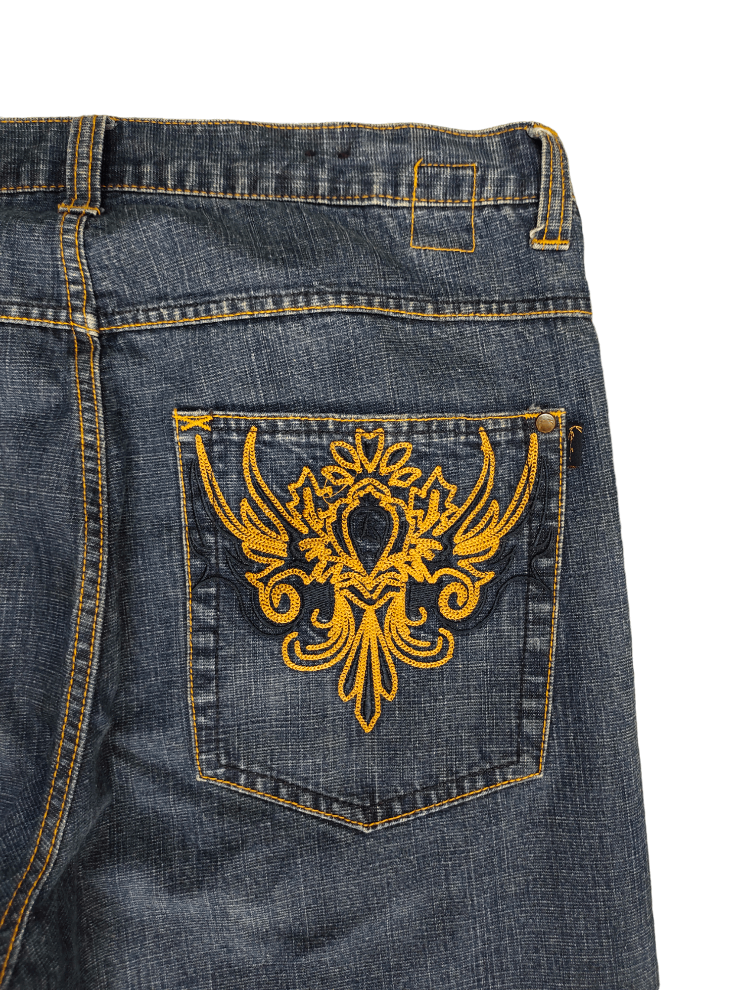 Karl Kani Vintage Y2k Karl Kani Gold Embroidered Baggy Denim Wide Leg Size US 36 / EU 52 - 3 Thumbnail