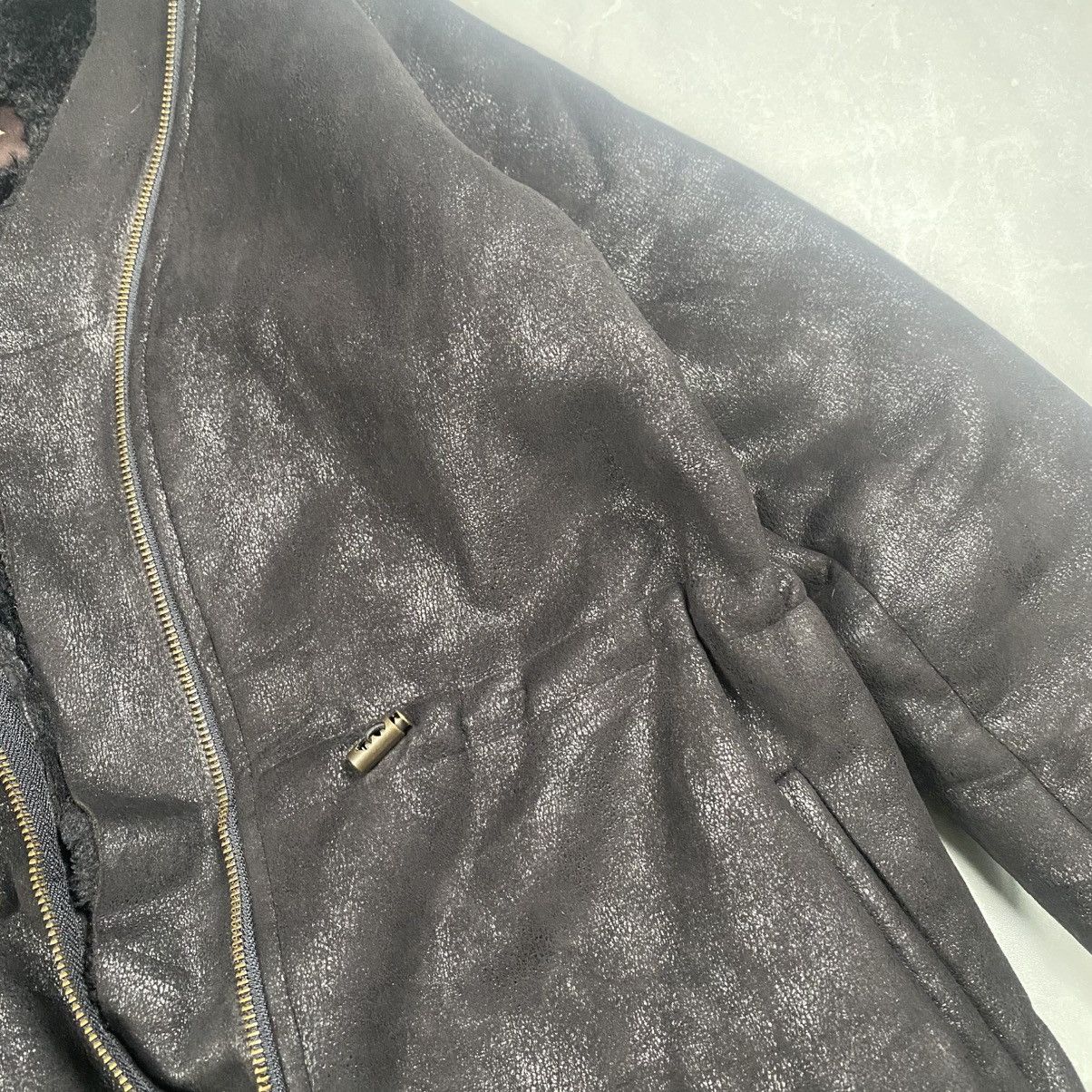 Japanese Brand Vintage Zenobia Leather Faux Fur Asymetrical Zipper Size M / US 6-8 / IT 42-44 - 7 Thumbnail