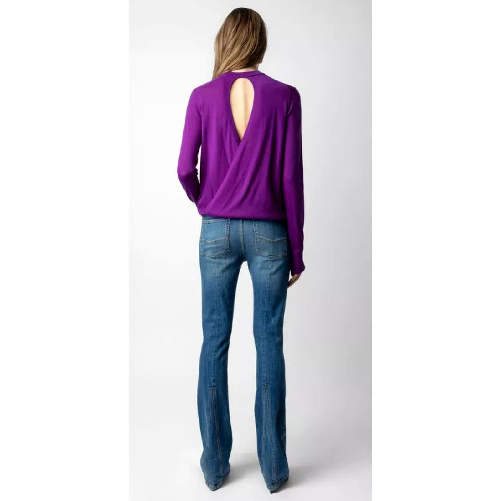 Zadig & Voltaire Zadig & Voltaire Emma We Goa Purple Merino Wool Sweater L Size L / US 10 / IT 46 - 5 Thumbnail