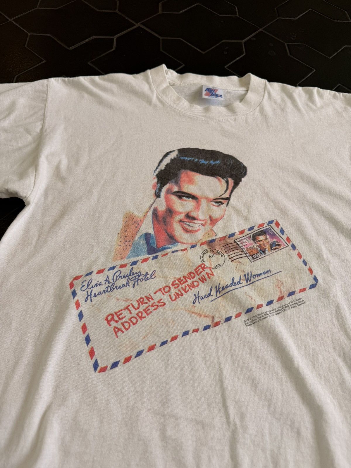 Band Tees 90s Boxy Elvis Tee Size US L / EU 52-54 / 3 - 3 Thumbnail
