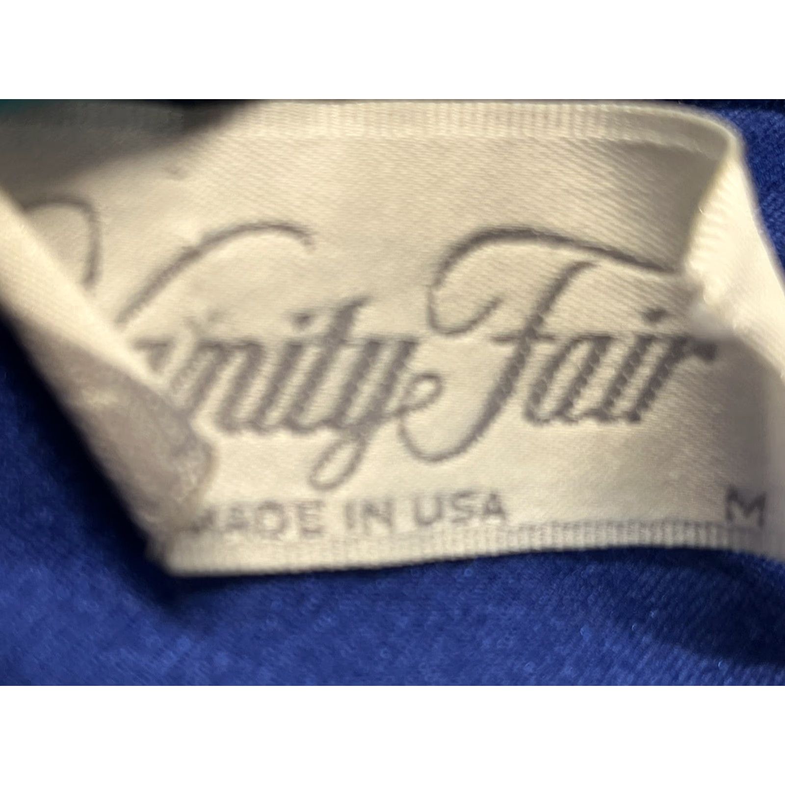 Vintage Vintage Vanity Fair Robe House Coat Sz M Royal Blue GUC Made In USA Front Zip Size ONE SIZE - 4 Thumbnail