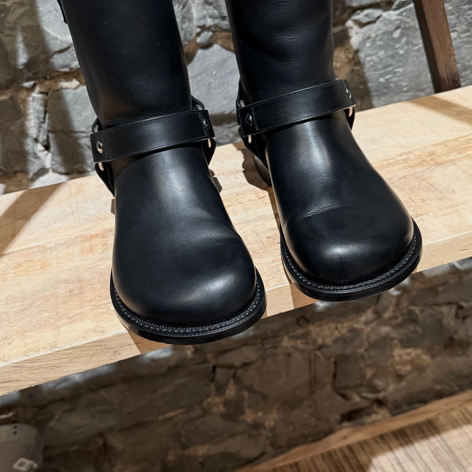 Loewe LOEWE Black Leather Campo Harness Biker Boots Size US 6 / IT 36 - 3 Thumbnail