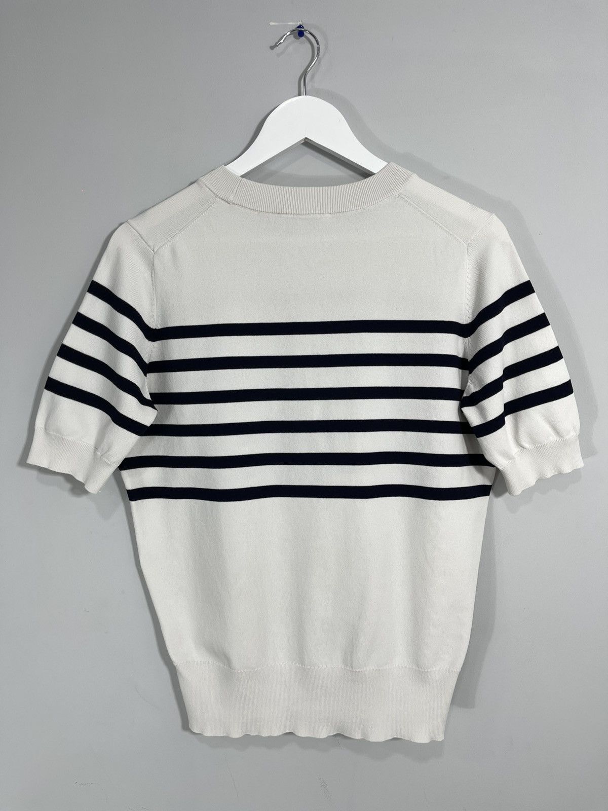 Dior Dior Uniforms Bee Logo Short Sleeve Striped Sweatshirt Size M / US 6-8 / IT 42-44 - 9 Thumbnail