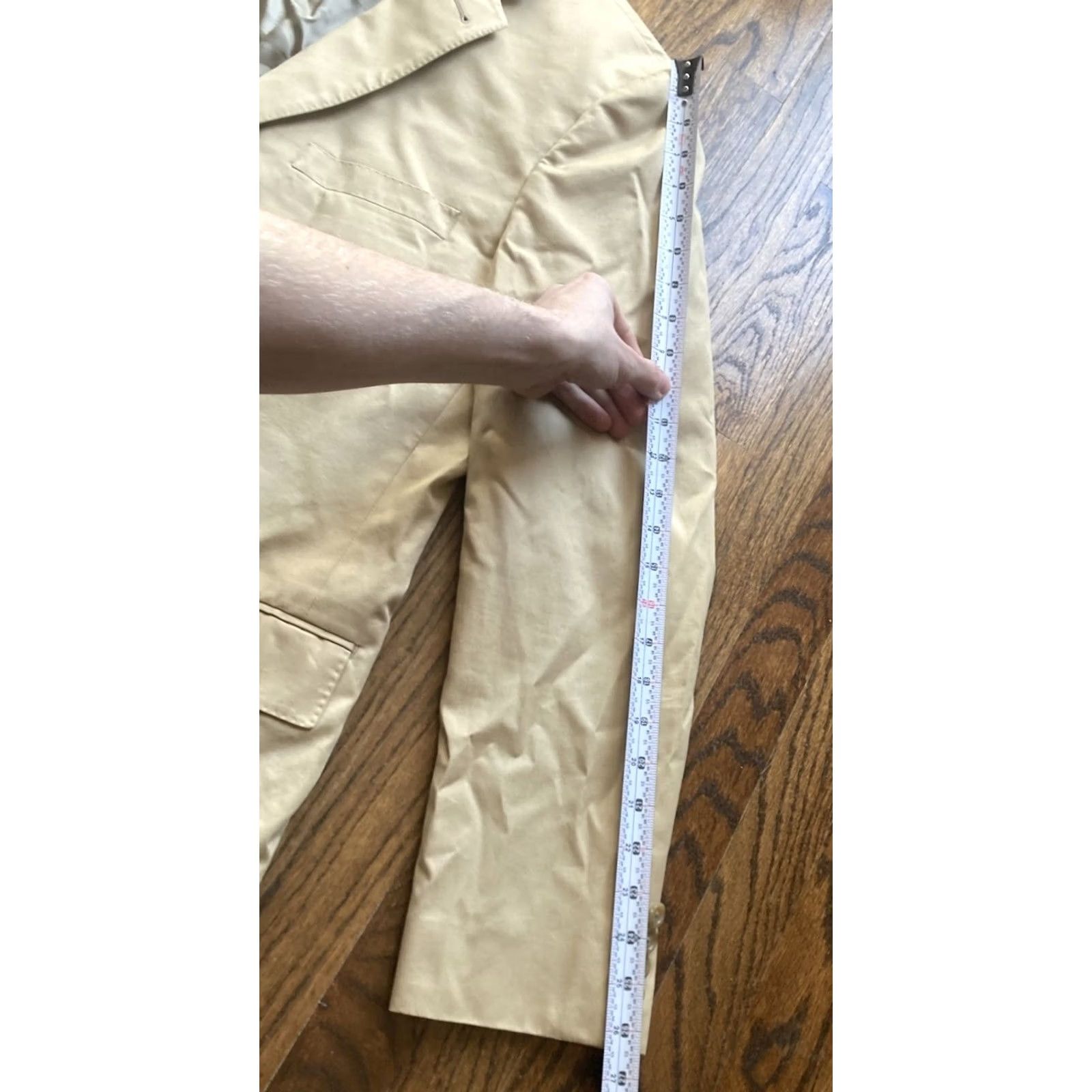 J.Crew J. Crew Blazer Mens 44L Tan 3 Button Notch Lapel Single-Breasted Cotton Beige 2 Piece Classic Jacket Coat Long Size 44R - 5 Thumbnail