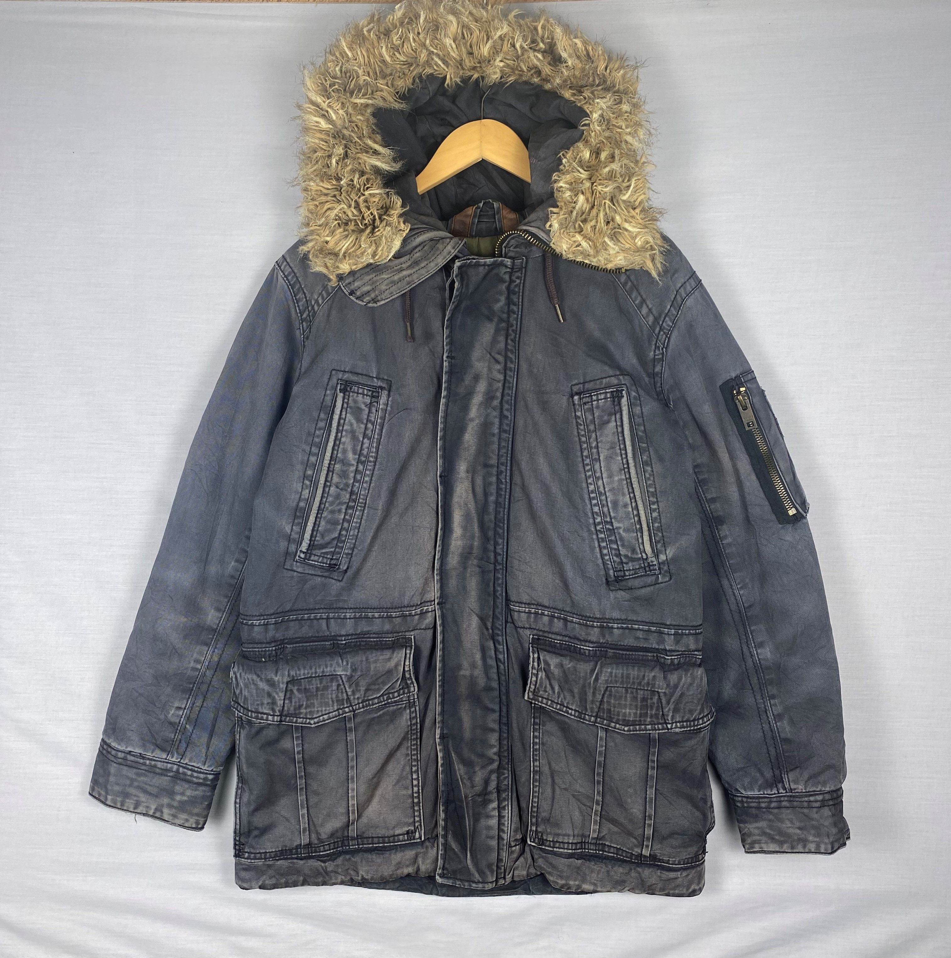 Vintage Vintage Who A. U. Sherpa Multi Pocket Zip Up Denim Jacket Size US L / EU 52-54 / 3 - 1 Thumbnail
