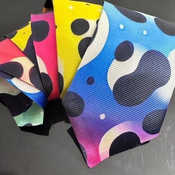 Handmade Tie Trippy Cheetah Leopard Rainbow Necktie Hippie Psychedeli Size ONE SIZE - 6 Thumbnail