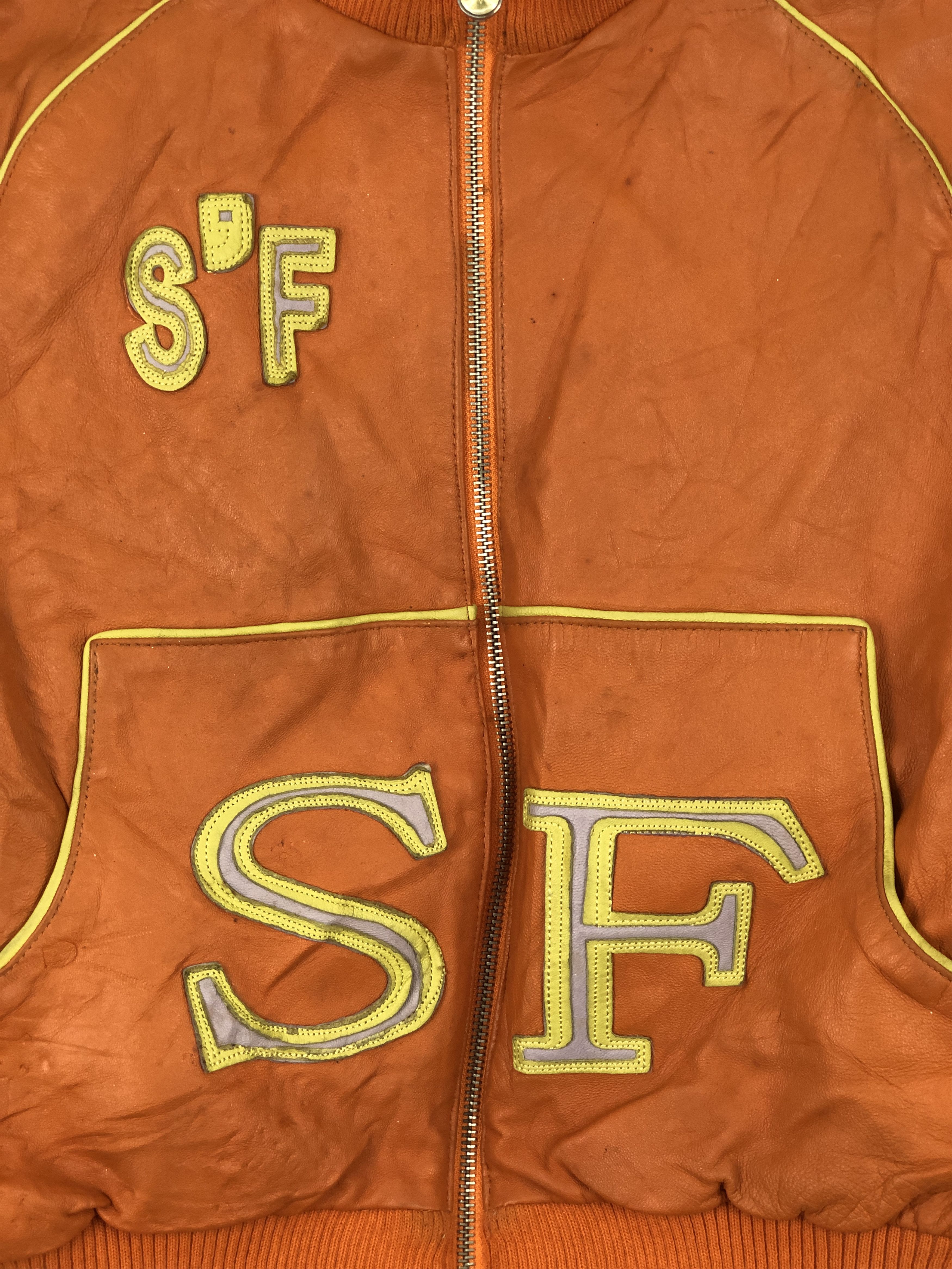 Japanese Brand Vintage Strong Fisher Zipper Up Leather Jacket JA0026 Size US L / EU 52-54 / 3 - 7 Thumbnail