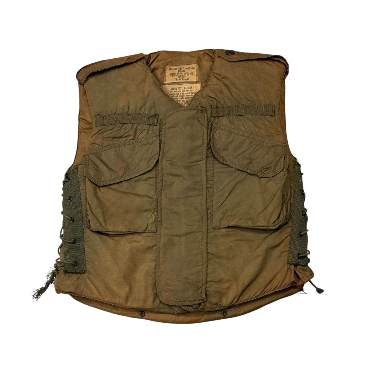 Vintage ‼️VERYRARE‼️Vintage 1953 Stein Bros Mfg Armor Military Vest Size US S / EU 44-46 / 1 - 1 Thumbnail