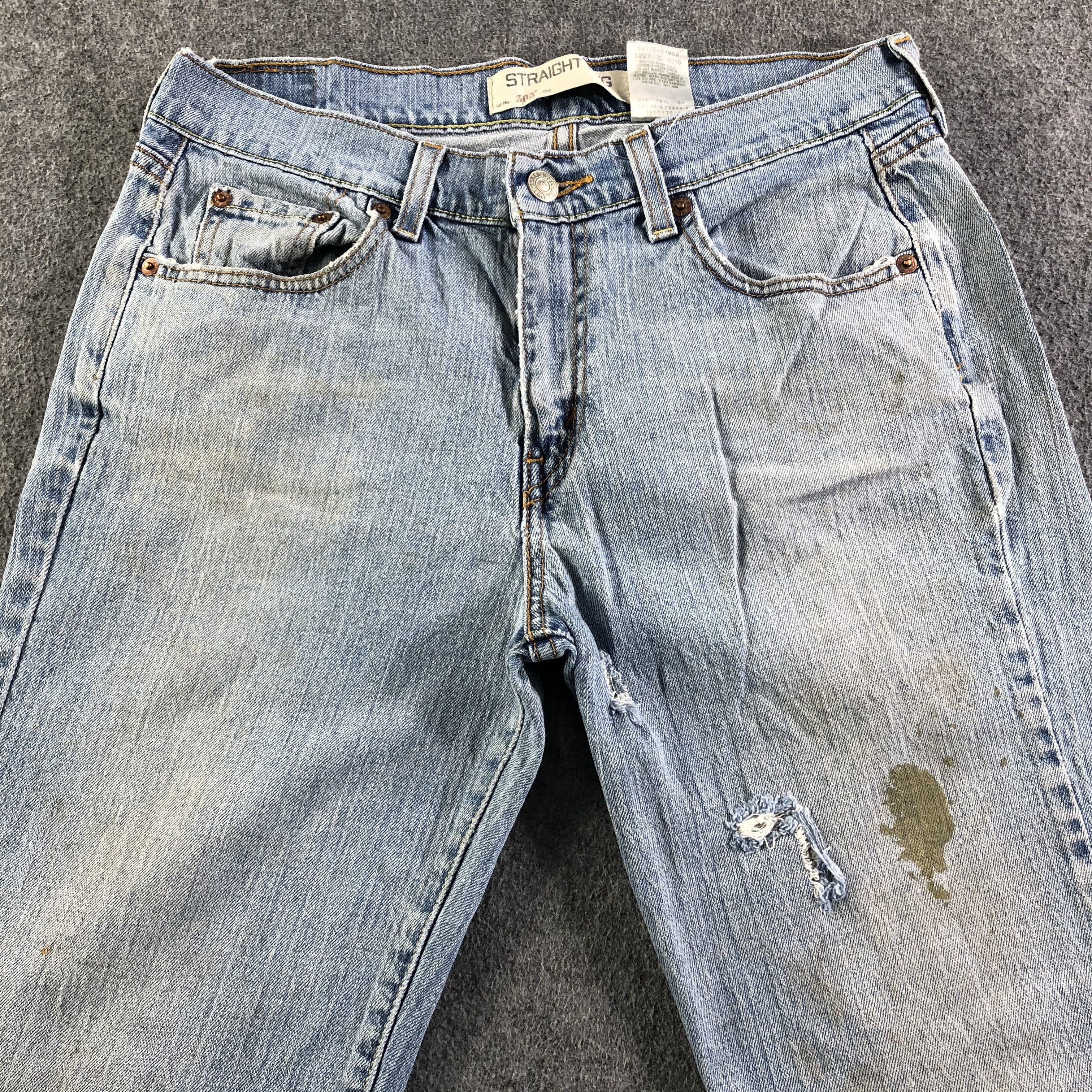 Levi's Vintage Blue Wash Levis 505 Jeans-J3411 Size 31" - 3 Thumbnail