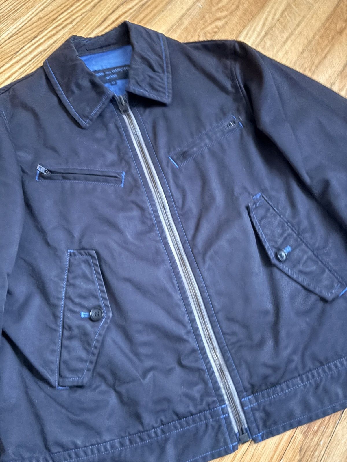 Comme des Garcons Homme Comme des Garcons Homme Blouson (Navy) Size US M / EU 48-50 / 2 - 2 Thumbnail
