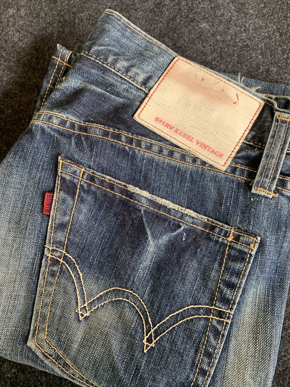 Edwin Hot 🔥 Flare Edwin 511RV faded. Size US 33 - 12 Thumbnail
