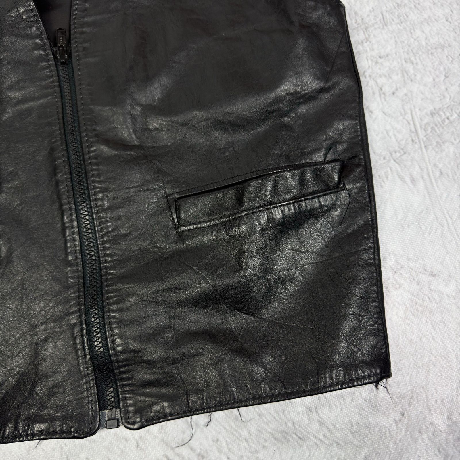 Harley Davidson Harley-Davidson Black Leather Full Zip Biker Vest S Size US S / EU 44-46 / 1 - 5 Thumbnail