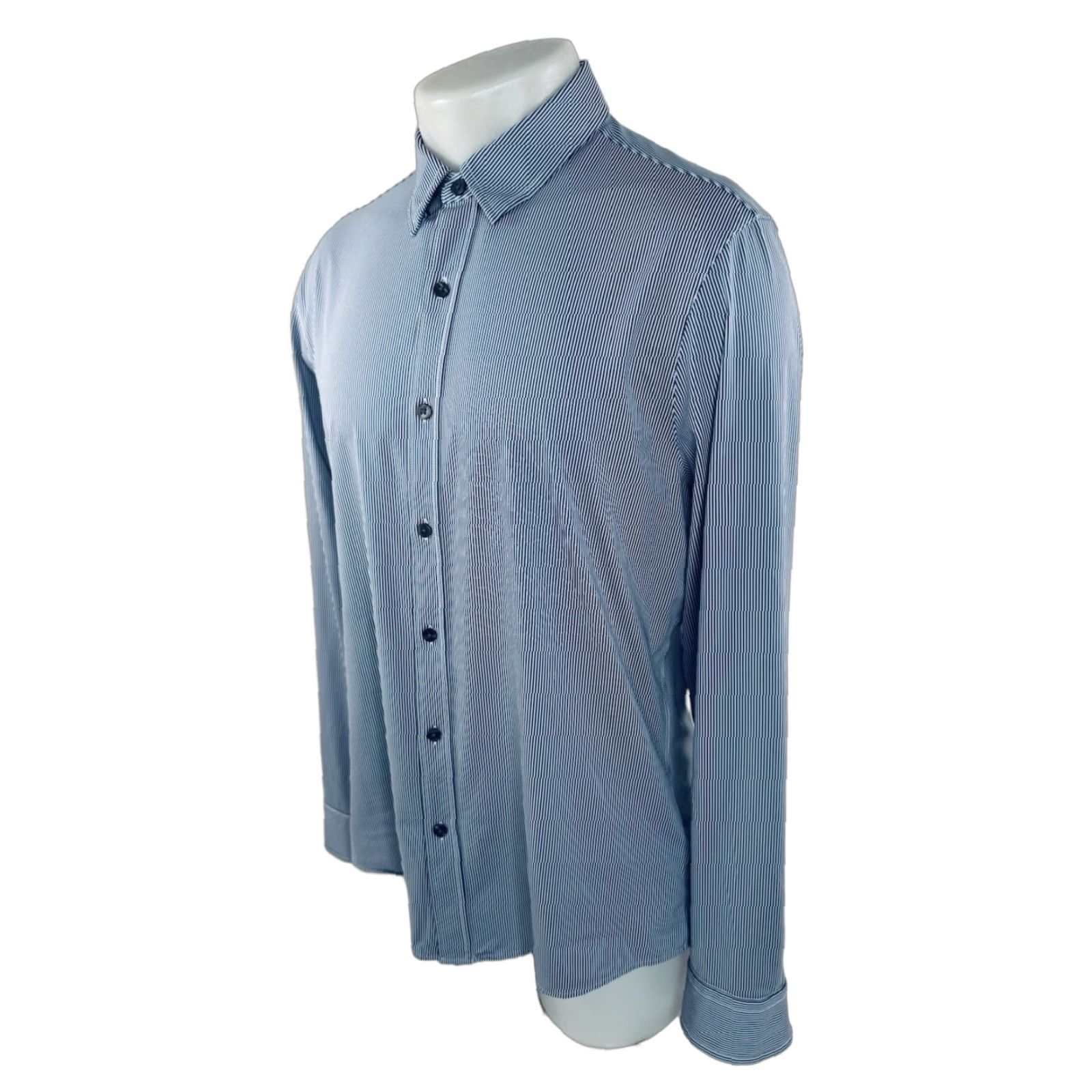 Rhone Rhone - Performance Stretch Striped Shirt Slim Fit Long Sleeve Button-Up L Blue/White Mens Regular XS? Size US L / EU 52-54 / 3 - 1 Thumbnail