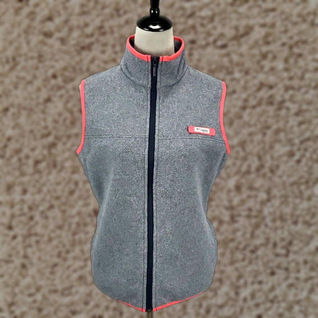 Vintage Columbia Vest Jacket Fleece Gray Size Medium PFG Outdoor Performance Zipper Pockets Regular Women Size M / US 6-8 / IT 42-44 - 1 Thumbnail