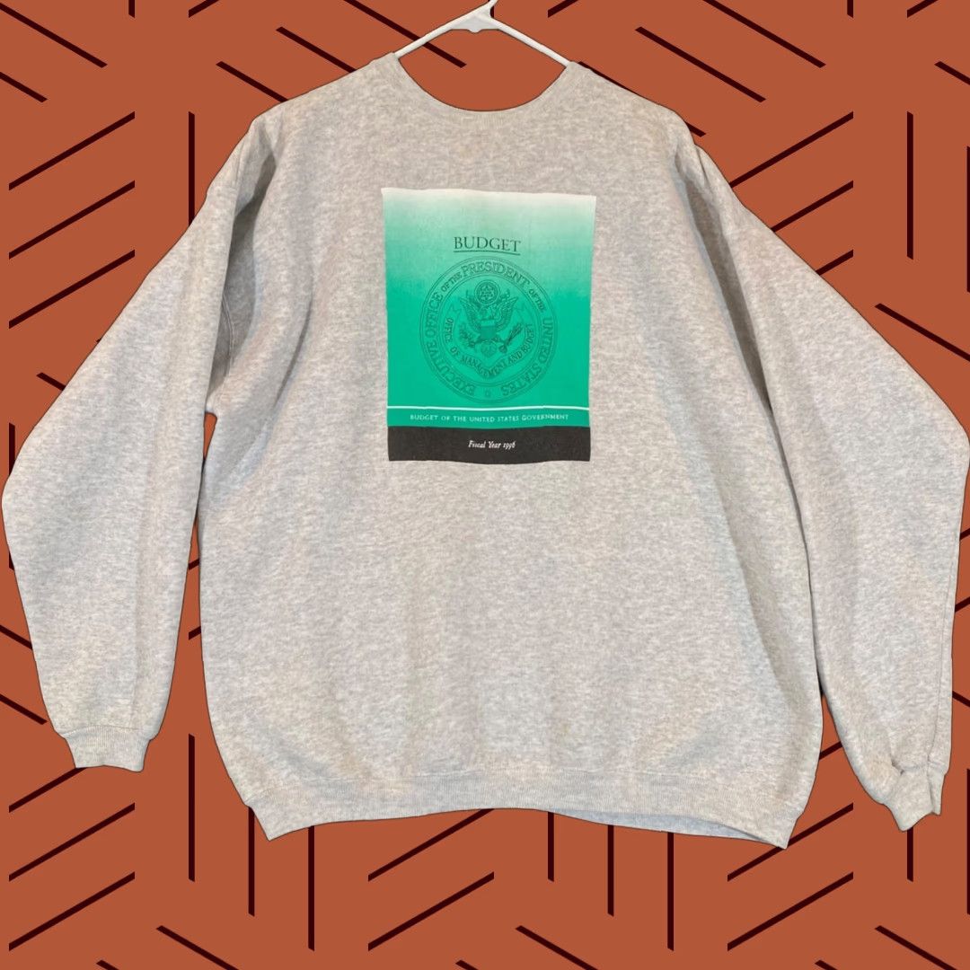 Hanes VINTAGE US Government Sweatshirt Mens XL Gray Crewneck Pullover 1996 Budget Graphic Hanes Jacket Size US XL / EU 56 / 4 - 1 Thumbnail