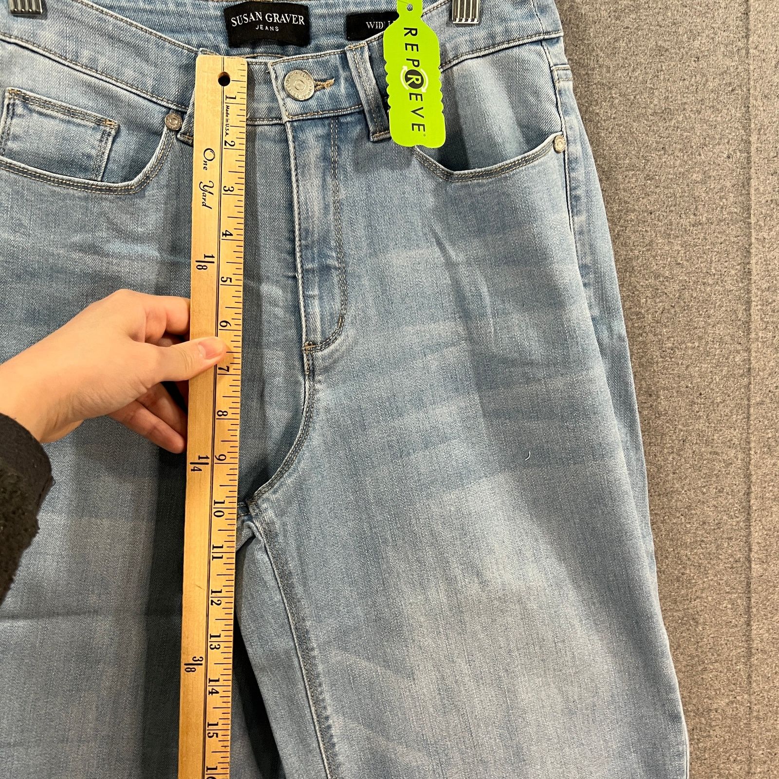 Other Susan Graver Regular Wide Leg Crop Jean with Frayed Hem Ligh Size 28" / US 6 / IT 42 - 7 Thumbnail