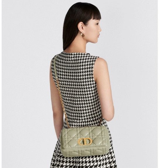 Dior o1w1db11024 Size: OS / Medium Caro Bag in Sage Green Size ONE SIZE - 6 Thumbnail