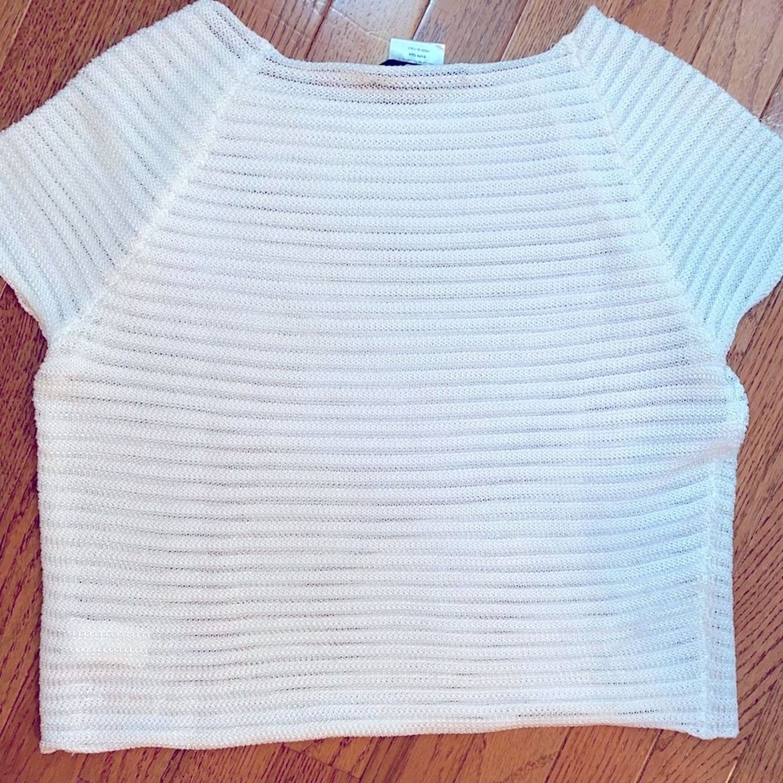 Les Copains LES COPAINS Designer Italian Mesh Boxy Knit Sweater S IT40 Size S / US 4 / IT 40 - 12 Thumbnail