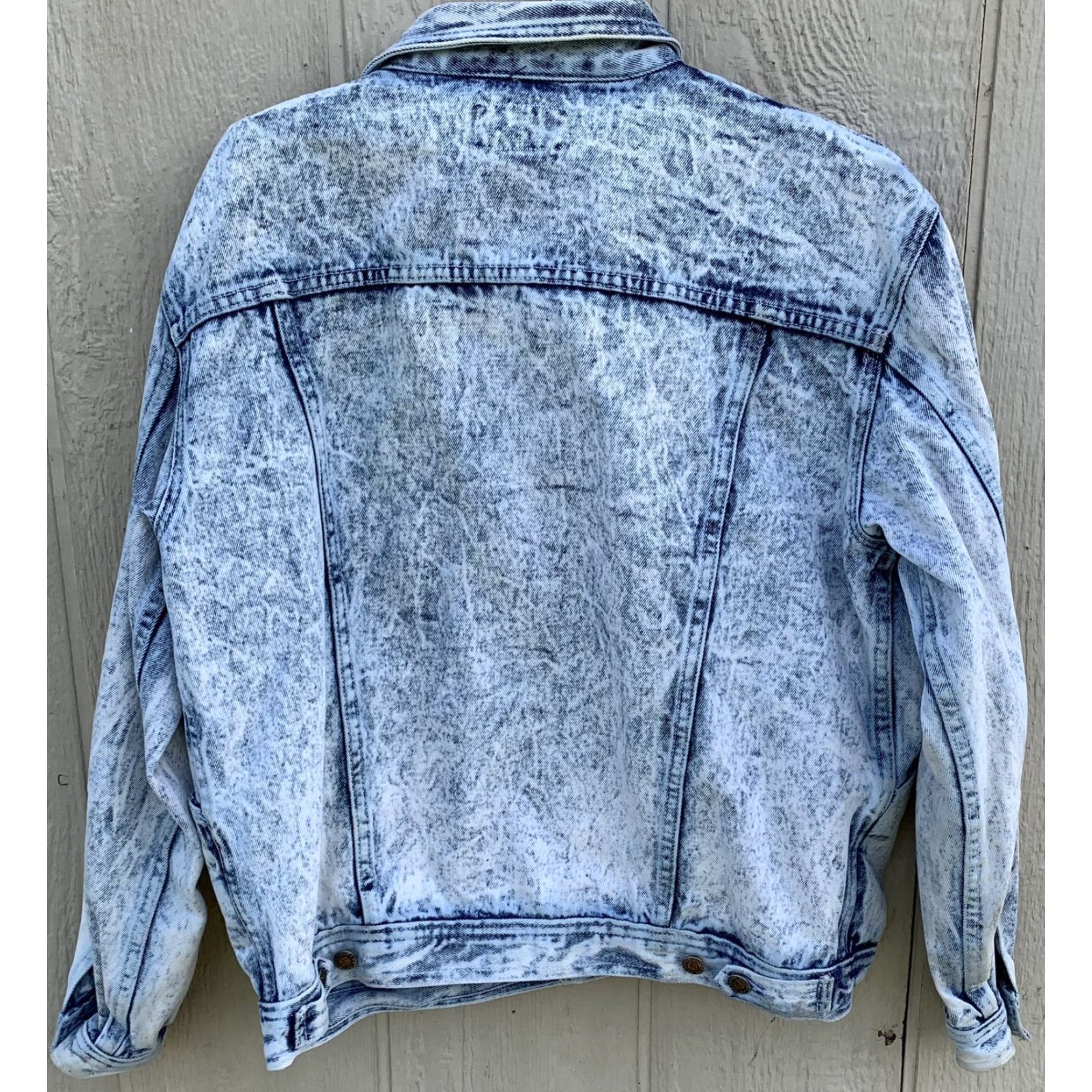 Vintage VINTAGE Squeeze Denim Ice Aged Jeans Jacket Blue 80s 90s Style Acid Wash Size L Grunge Mens Womens Boys Girls Denim Jacket Jeans Size US 33 - 3 Thumbnail