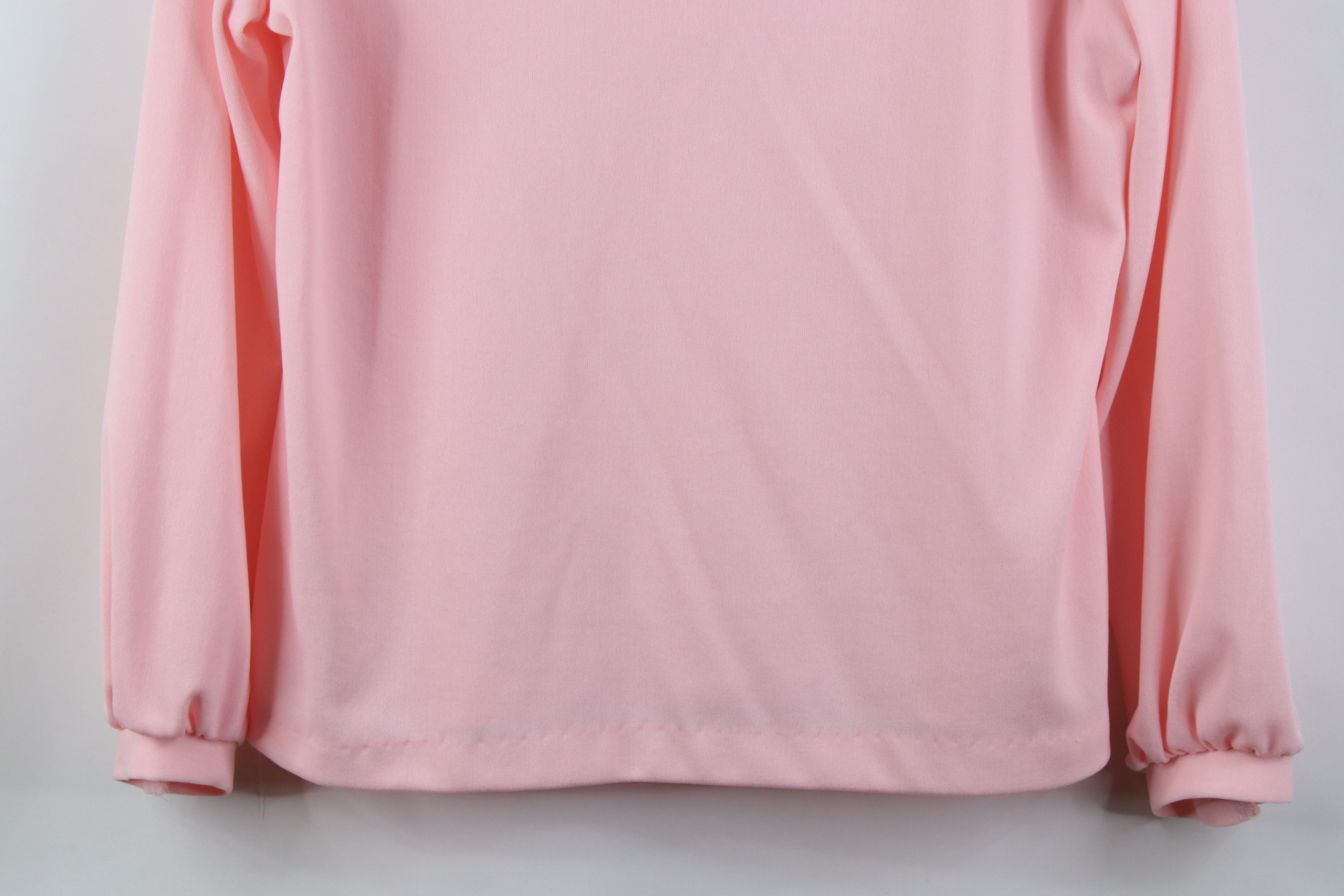 Vintage Vintage 70s Streetwear Knit Collared Pullover Shirt Pink USA Size XXL / US 16-18 / IT 52-54 - 3 Thumbnail