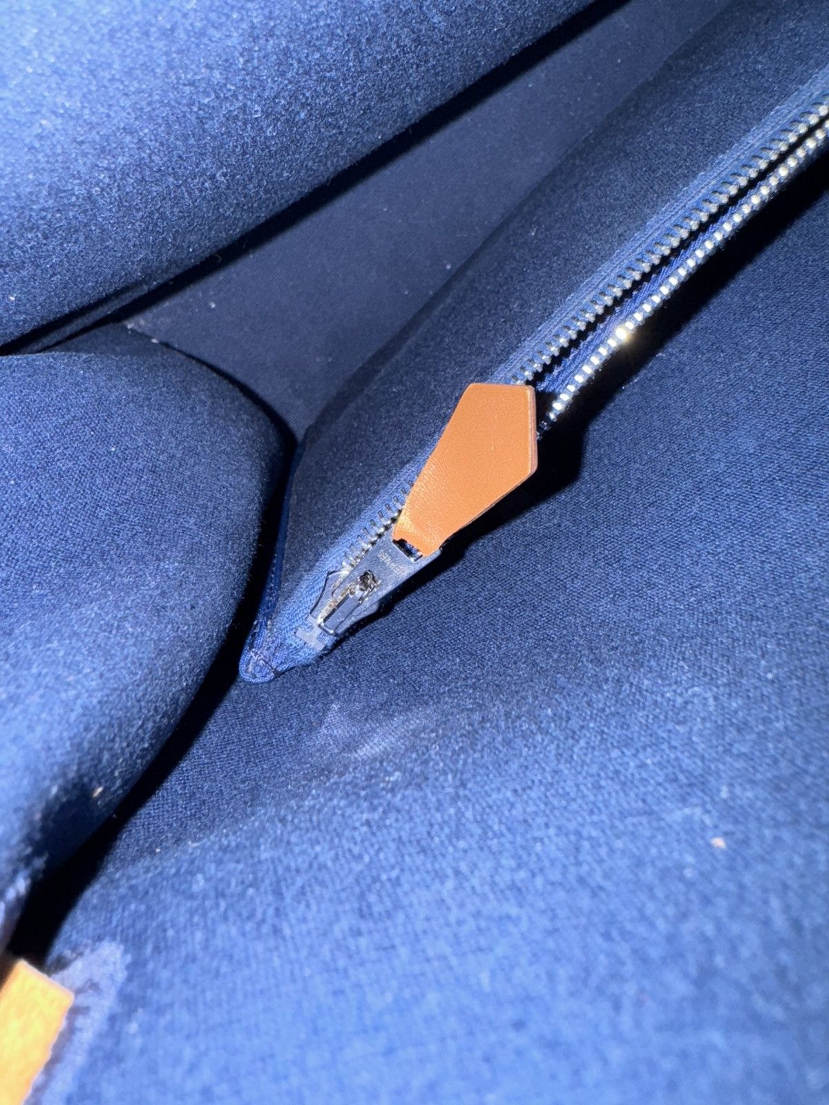 Hermes Military Toile Vache Hunter Herbag Zip 31 PM Bleu Fauve Size ONE SIZE - 8 Thumbnail