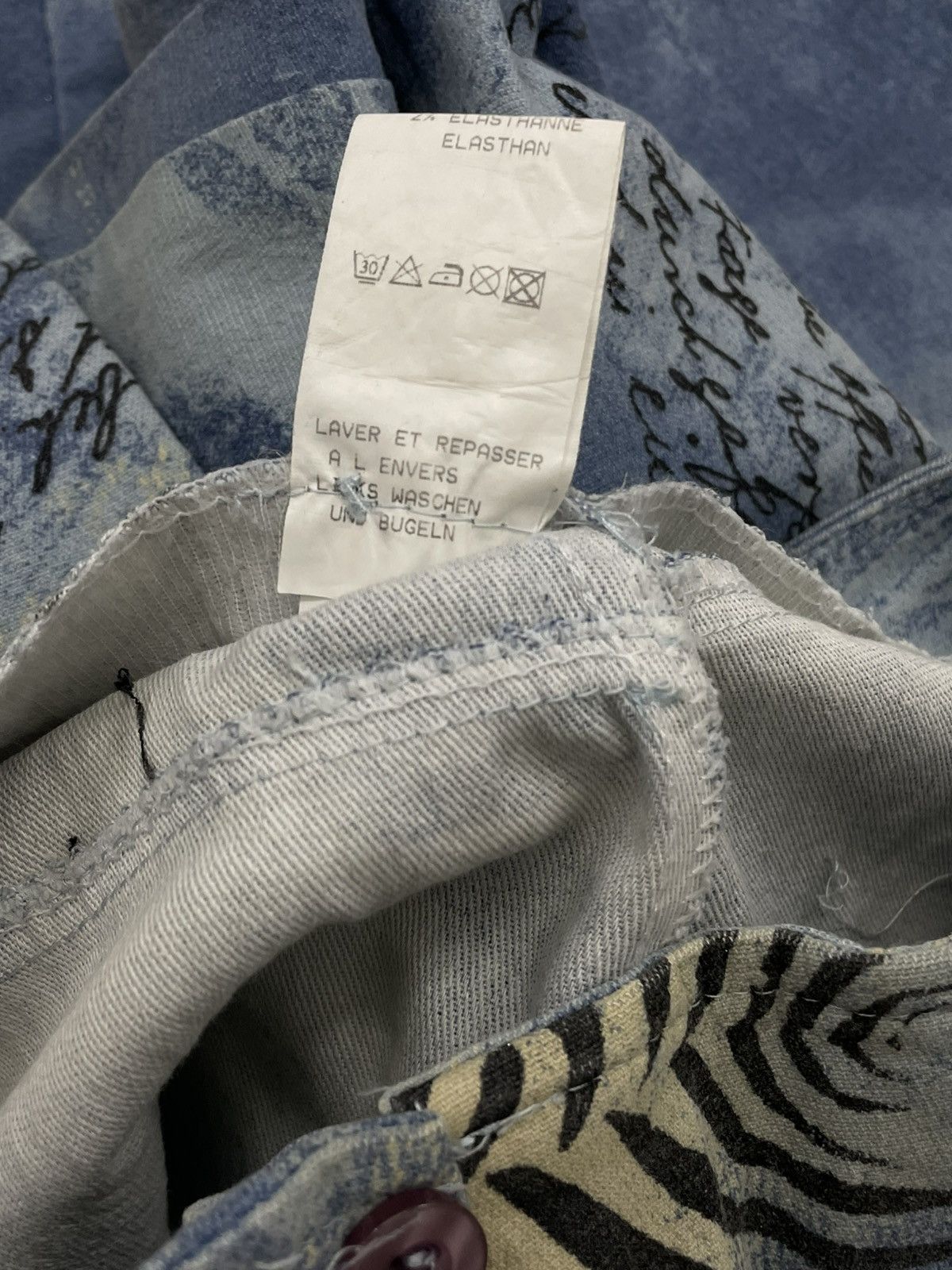Vintage VINTAGE 80S OG ITALIAN DESIGNER POEM BLUE AQUARIUM ART PANT Size US 28 / EU 44 - 17 Thumbnail