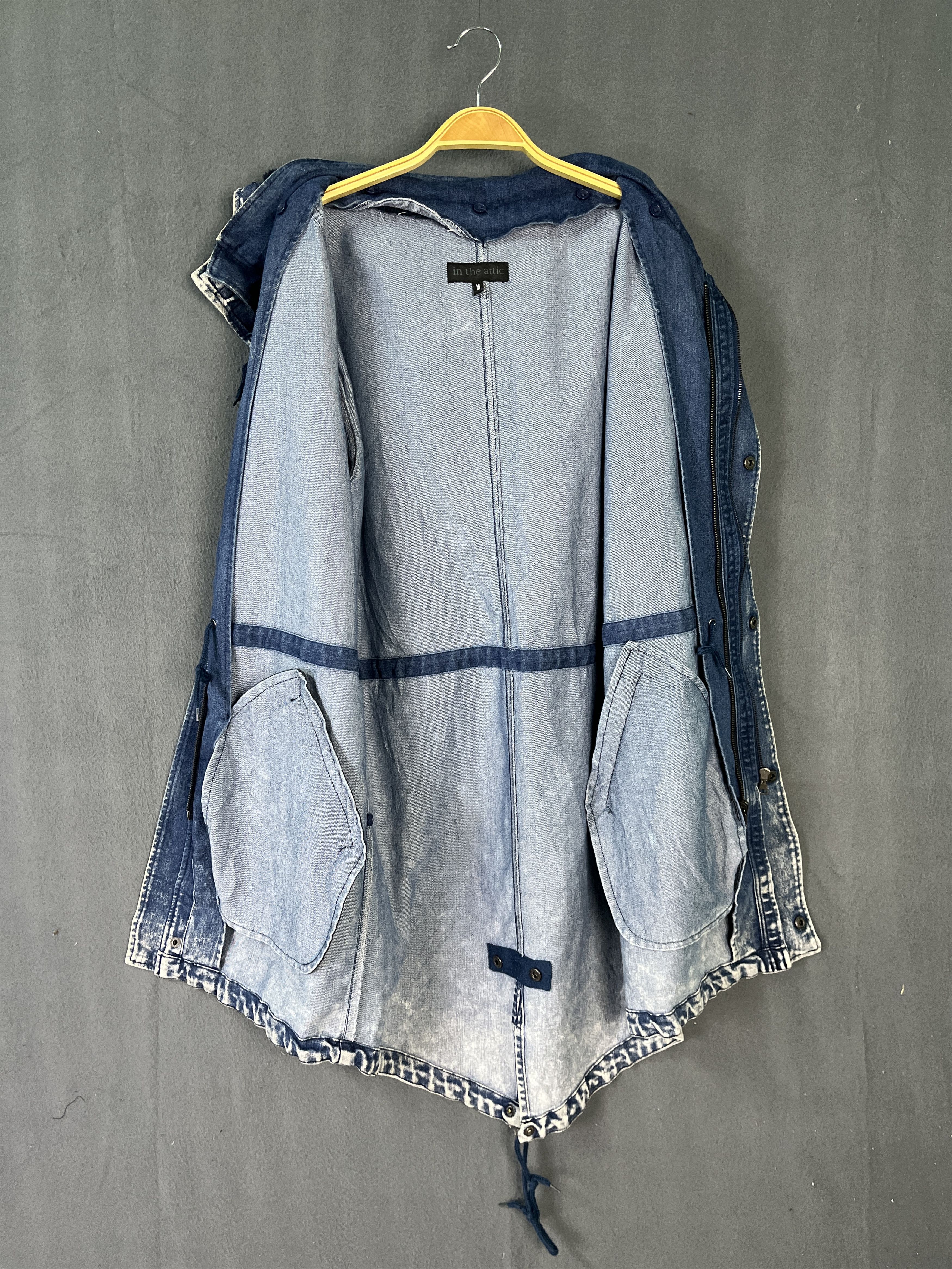 In The Attic In The Attic Stone Washed Denim Fishtail Parka Jacket Size US M / EU 48-50 / 2 - 11 Thumbnail