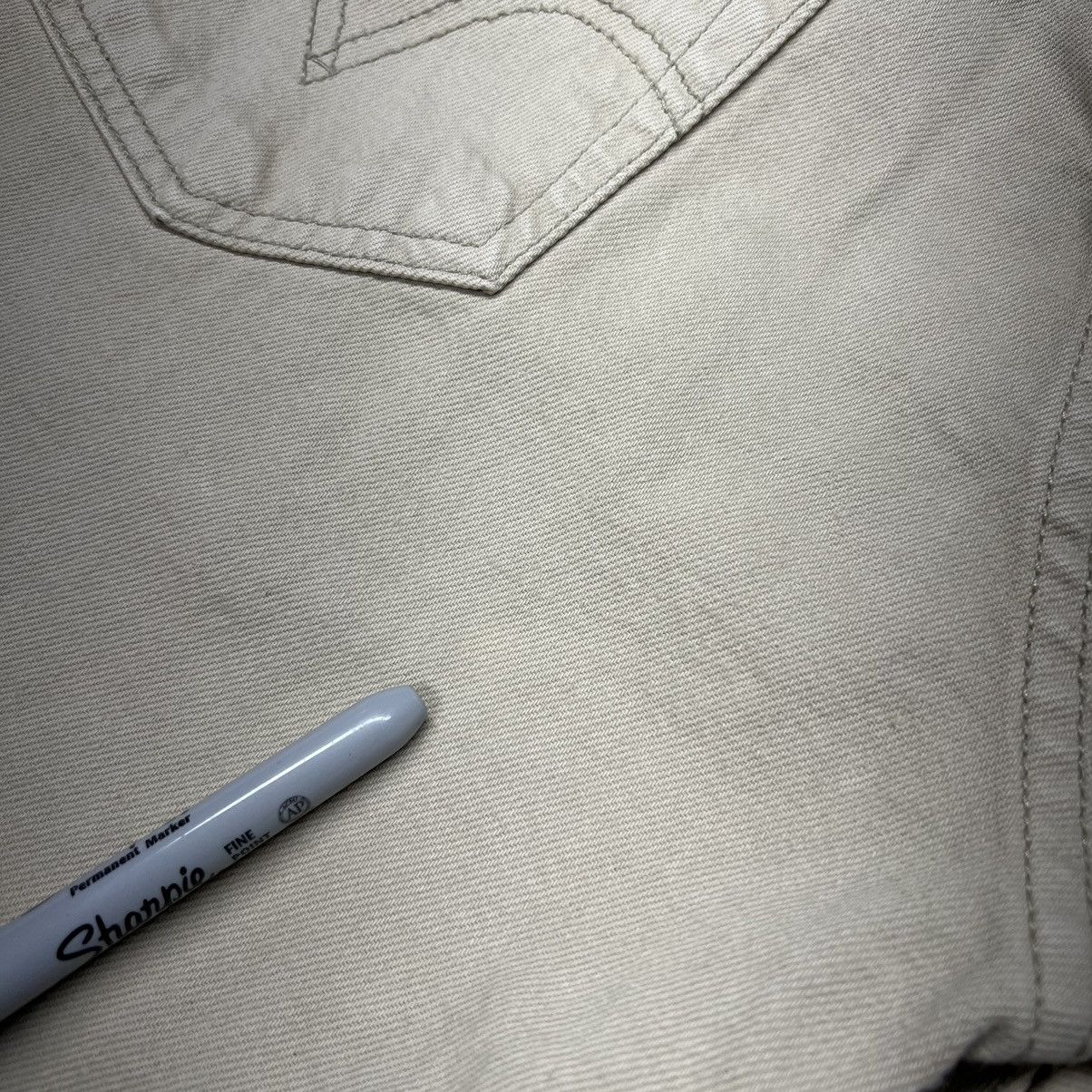 Levi's Levis 505 Jeans Regular Fit Straight Khaki Pants Denim Size US 33 - 18 Thumbnail