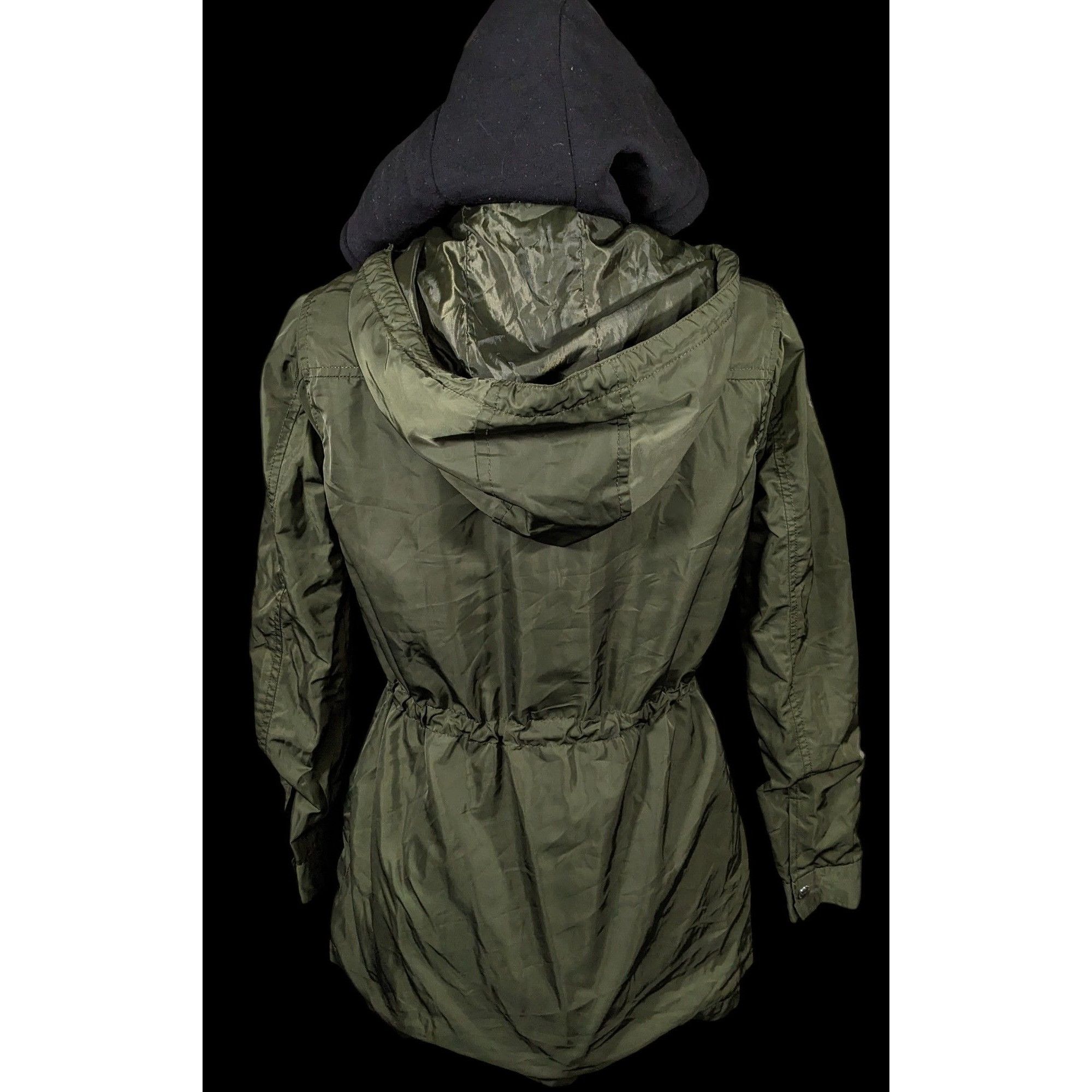 Other Green And Black Zip Up Hooded Jacket by Cali 1850 Size S / US 4 / IT 40 - 2 Thumbnail