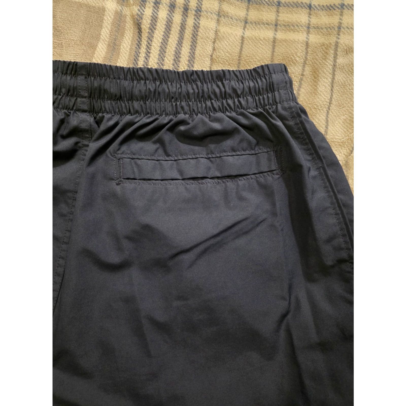 Nike VINTAGE Nike Track Pants Windbreaker Wide-Leg Ankle Zip Lined Navy Blue Large Size US 33 - 4 Thumbnail