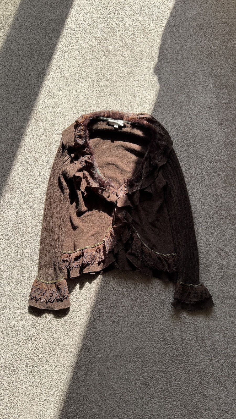 LGB Issey Miyake Vibe Avant Garde Japan Fur Mohair Cardigan