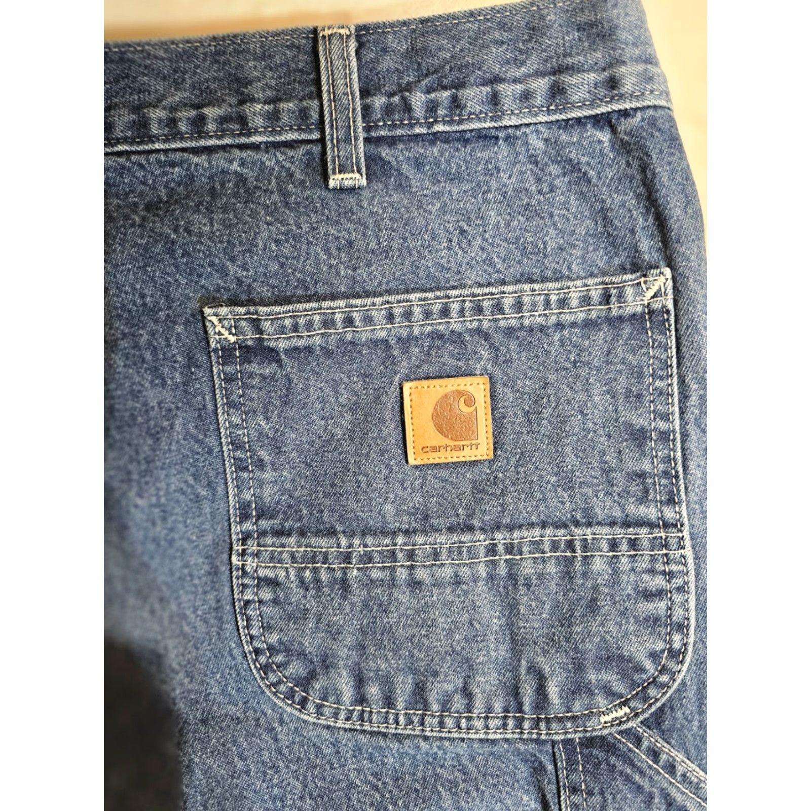 Carhartt VINTAGE Carhartt B13 DST Carpenter Denim Jeans Mens 42x32 Blue Medium Wash Size US 42 / EU 58 - 4 Thumbnail