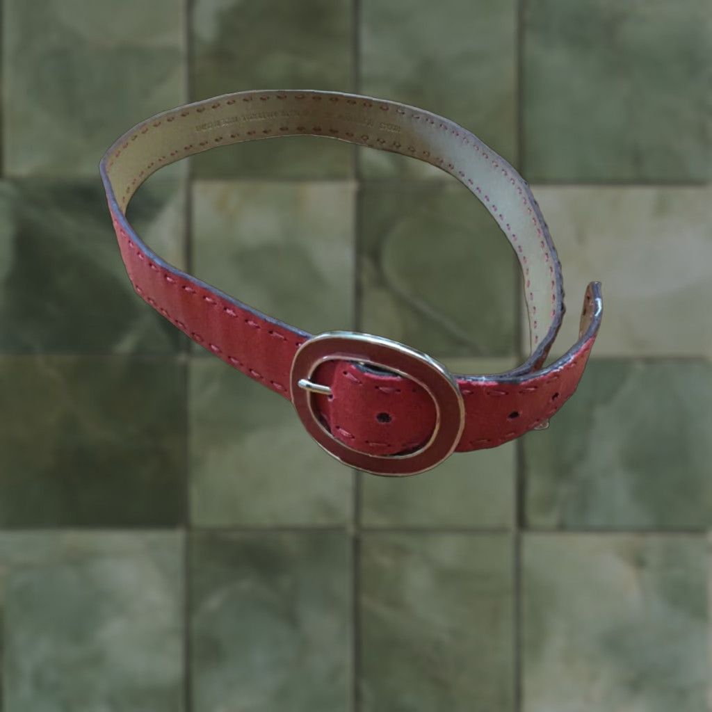 X-LARGE WOMEN'S RED DRESS BELT XL MAN MADE WITH RED BUCKLE Size ONE SIZE - 1 Thumbnail
