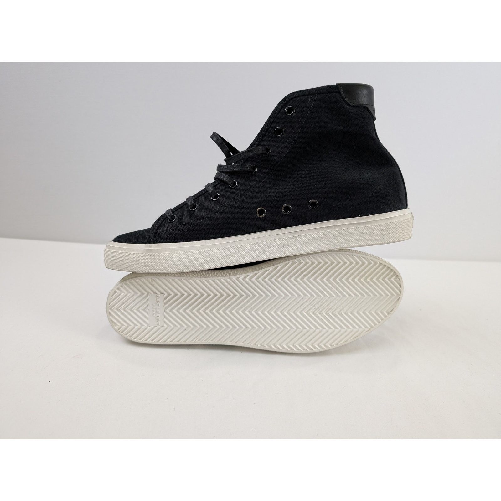 Saint Laurent Paris o1rshd1 High Top Sneakers in Black 44 Size US 11 / EU 44 - 13 Thumbnail