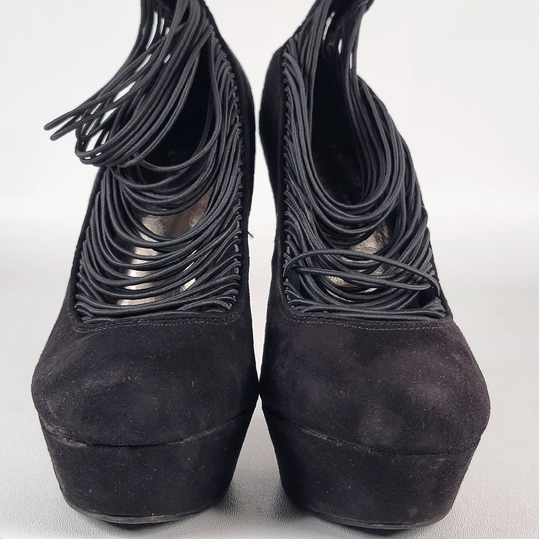 Vintage VINTAGE SHI by JOURNEY Dressy Fabric High Heel Stiletto Shoe Black 9.5 Women Party Stilettos Fabric Heel 3 in. Stiletto Shoes M Black Womens Size L / US 10 / IT 46 - 3 Thumbnail