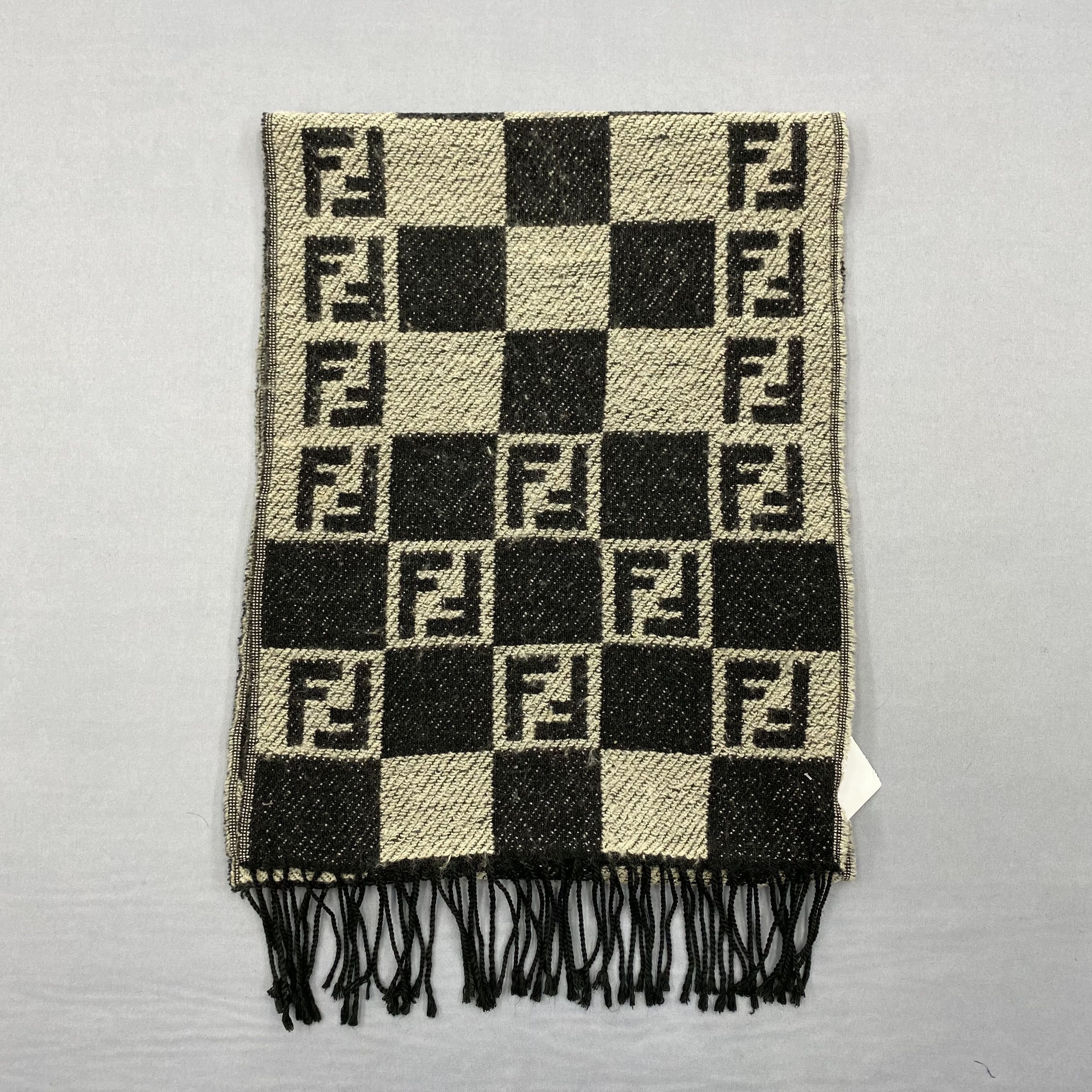 Fendi Vintage Fendi Scarf Muffler FF Monogram Wool Scarves Size ONE SIZE - 2 Thumbnail