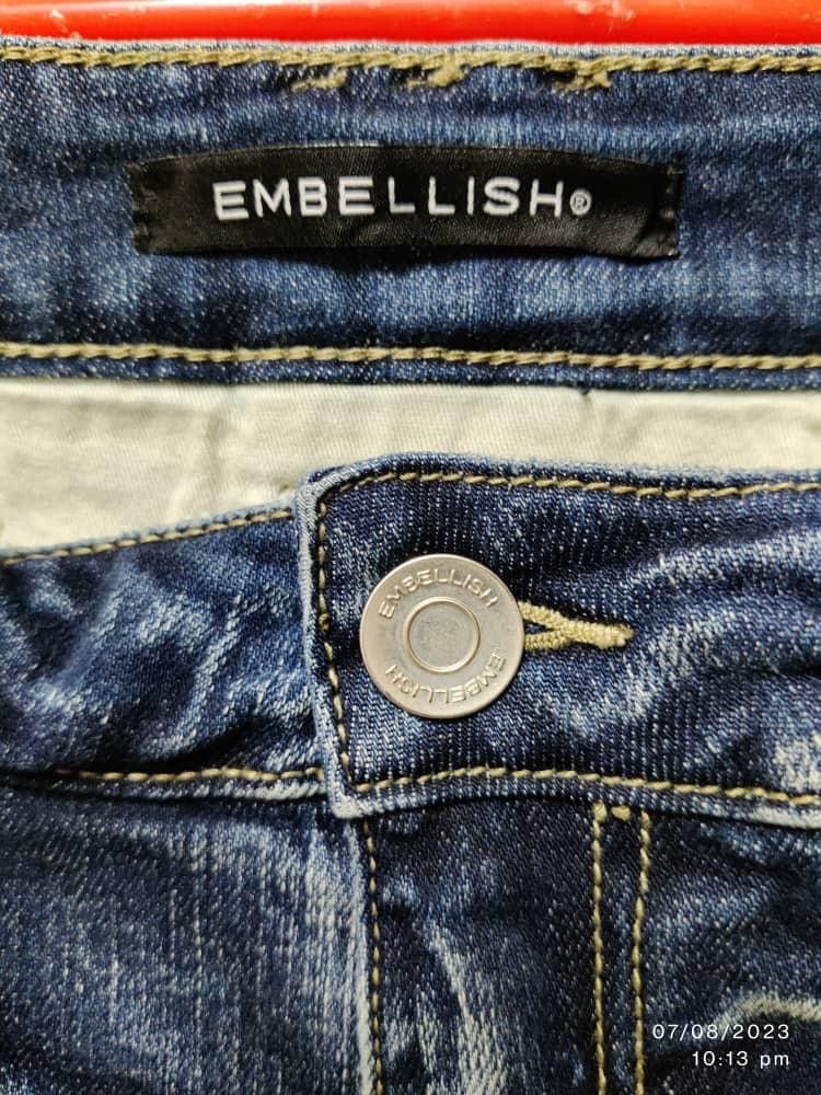 Embellish EMBELLISH BIKER JEANS DISTRESSED SKINNY FIT Size US 31 - 6 Thumbnail