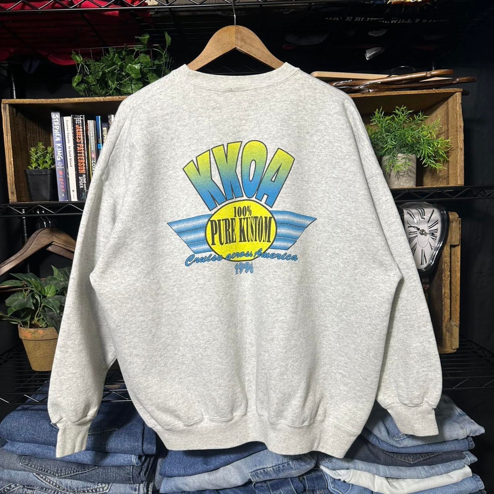 Hanes Vintage 90s Kustum Kemps Car Show Crewneck 1996 Sweatshirt Size US XL / EU 56 / 4 - 2 Thumbnail