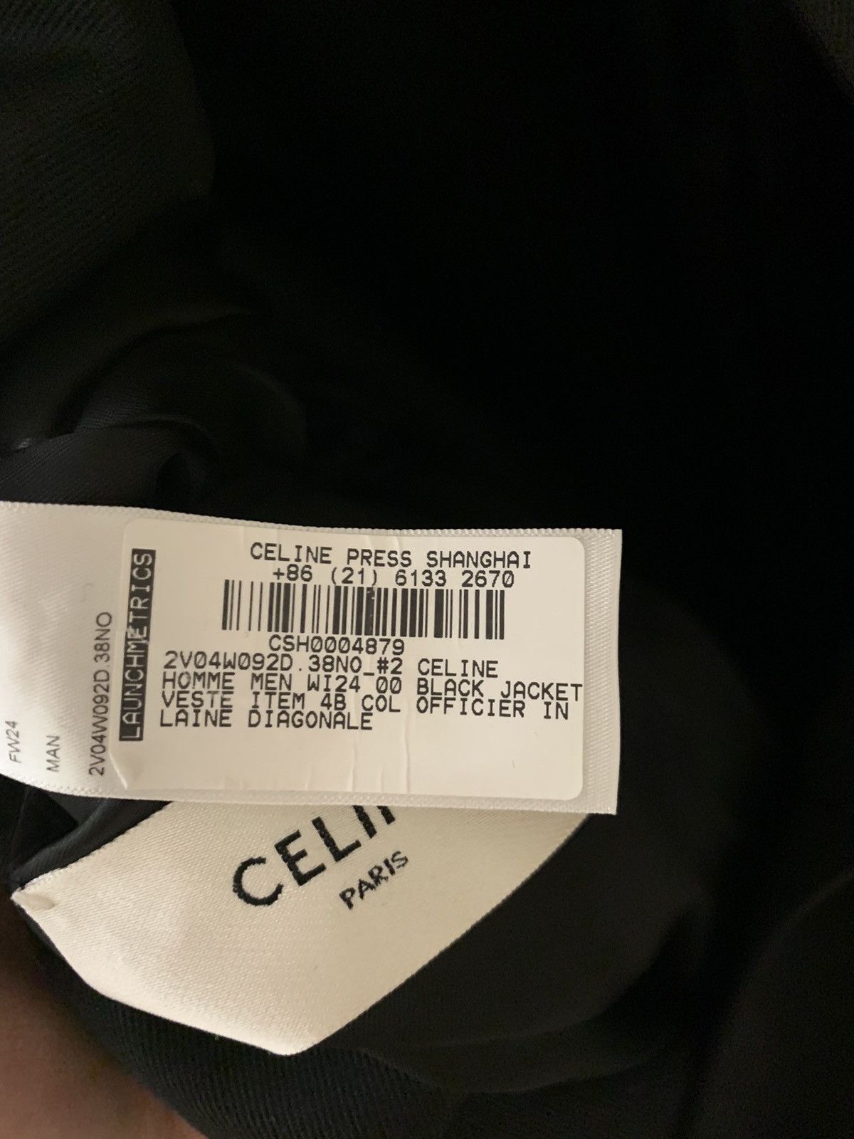 Celine Celine 2024FW Black Wool Diagonal officer jacket Size US S / EU 44-46 / 1 - 5 Thumbnail