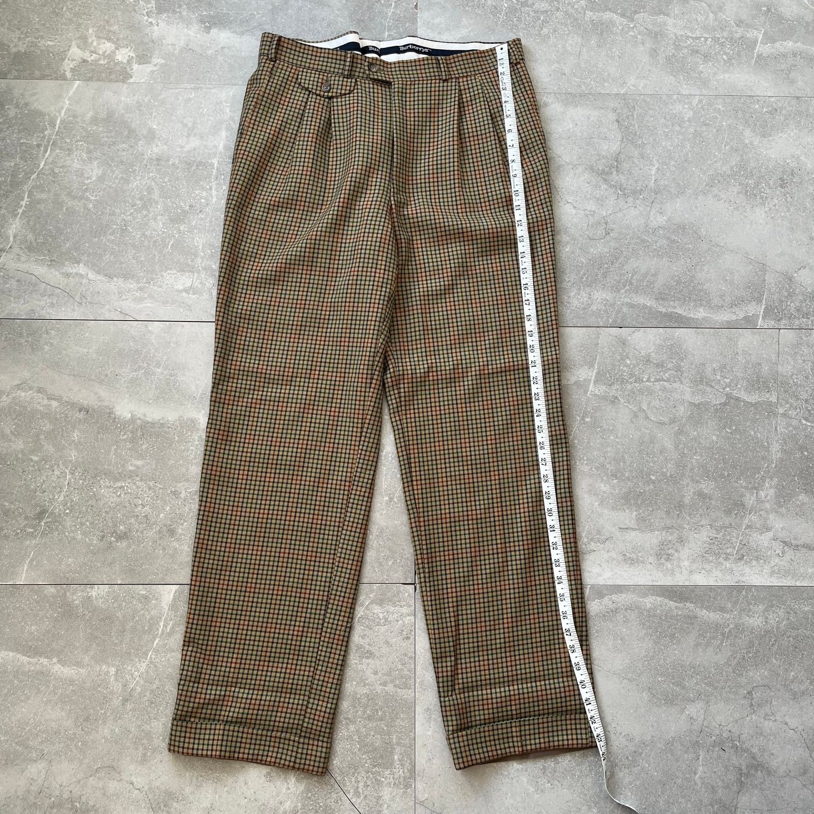 Burberry Burberrys Vintage Trousers – Mens Size 35 Wool Pants Pleated Size US 35 - 5 Thumbnail