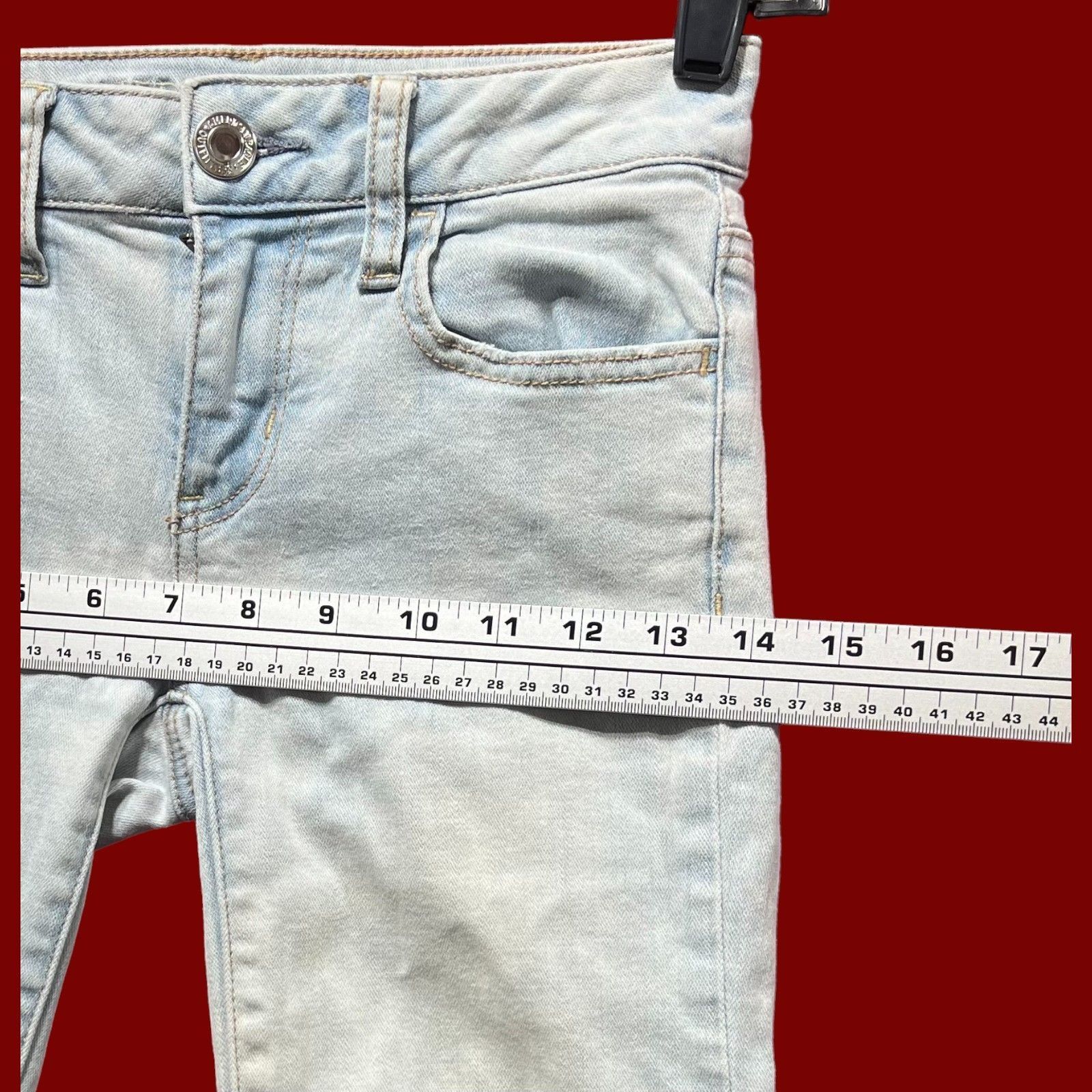 Other American Eagle - Women's Stretch Mid-Rise Skinny Jeans Distr Size 24" / US 00 / IT 34 - 4 Thumbnail
