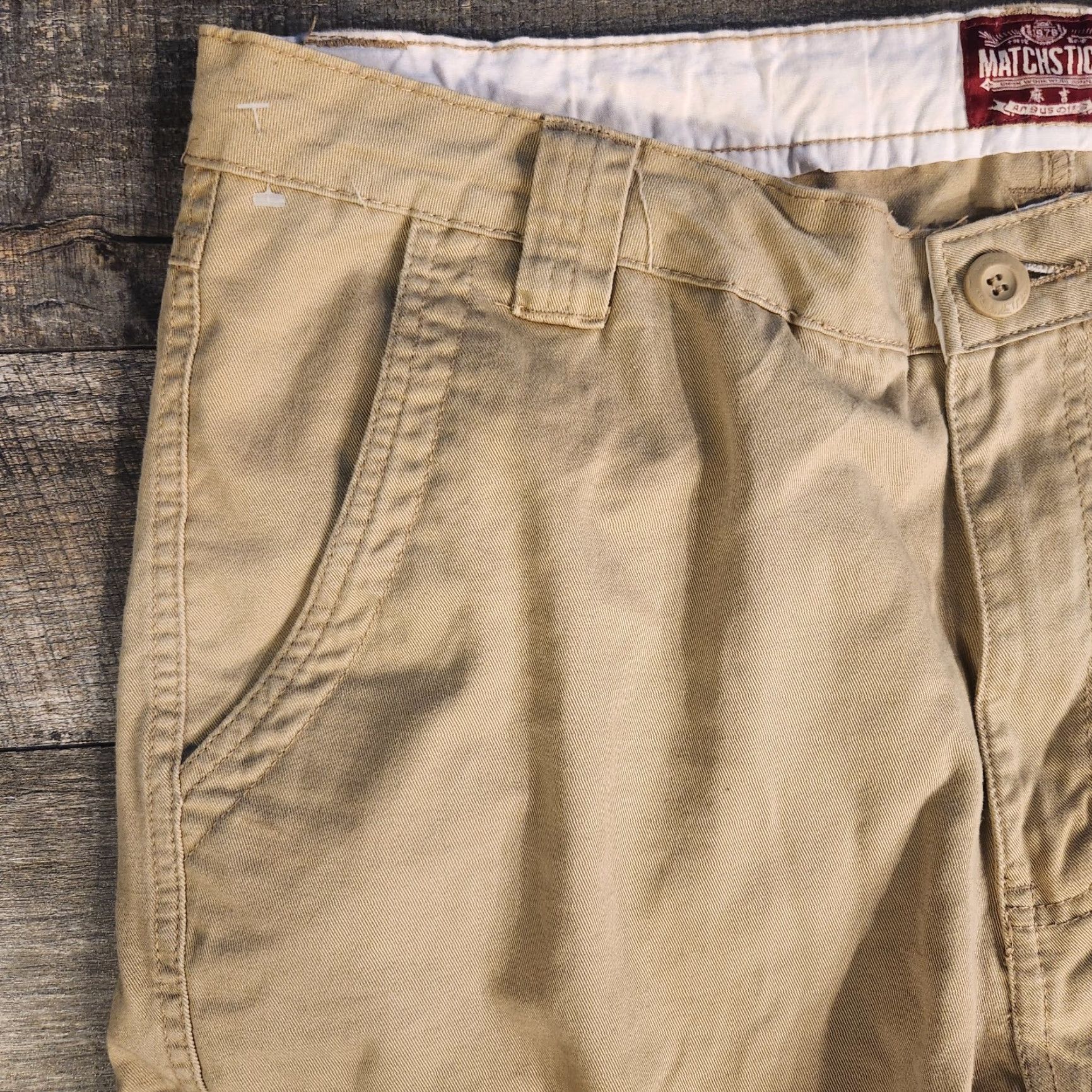 Vintage VINTAGE Matchstick Paratrooper Cargo Pants Mens 40x32 Tan Beige Cotton Canvas Cargo Pocket Straight Regular 40x32 Fall Winter Spring Mens Size US 40 / EU 56 - 5 Thumbnail
