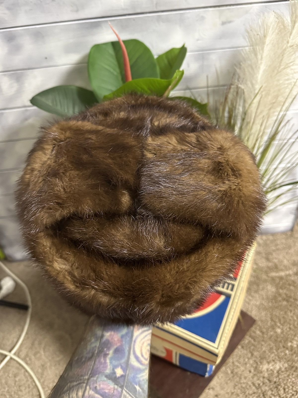 Vintage Very Rare USSR Hat Fux 80’s clothing Avant-Garde Style. Size ONE SIZE - 4 Thumbnail