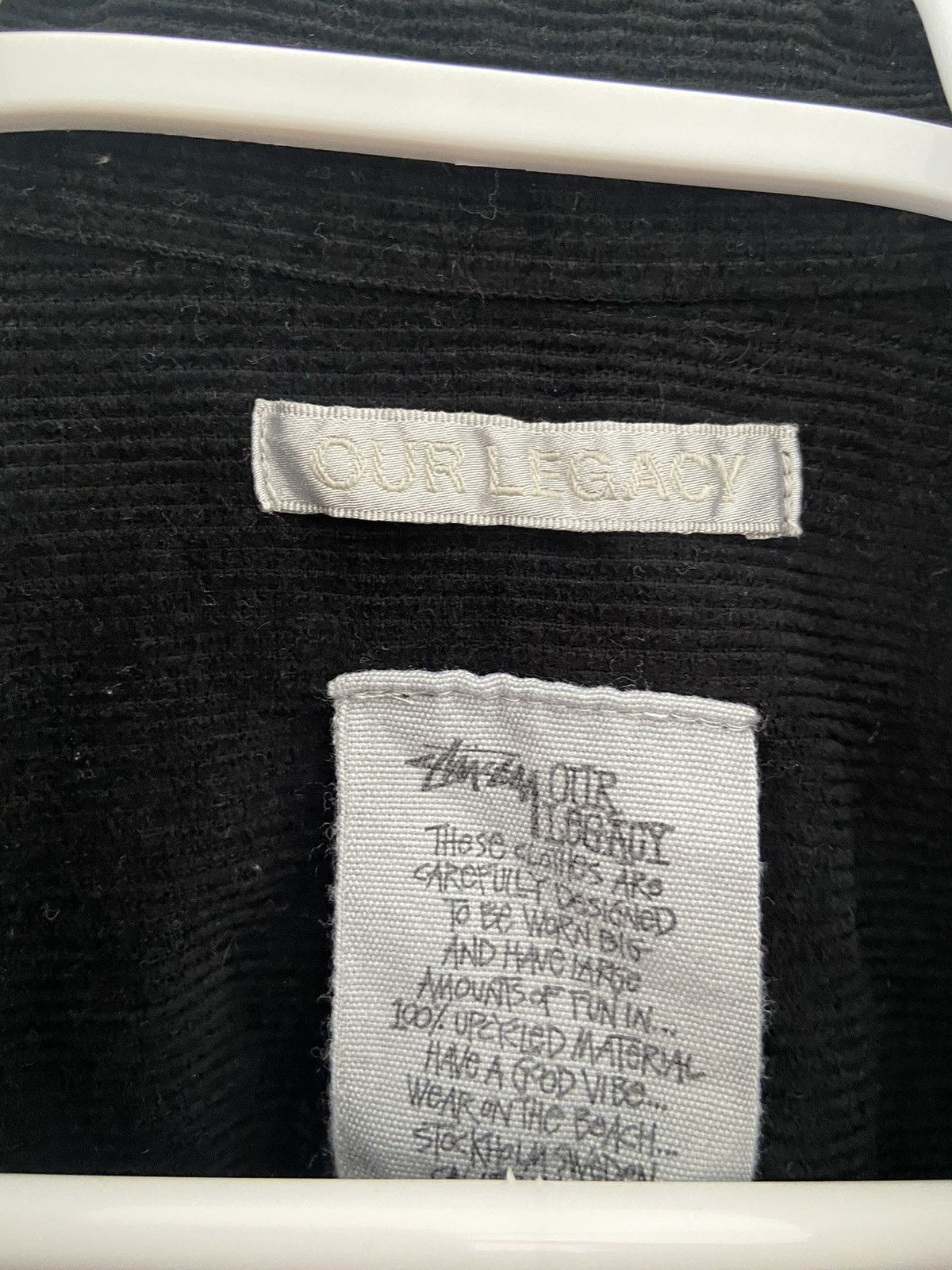 Our Legacy × Stussy Stussy x Our Legacy Borrowed Washed Black Corduroy Shirt Size US L / EU 52-54 / 3 - 5 Thumbnail