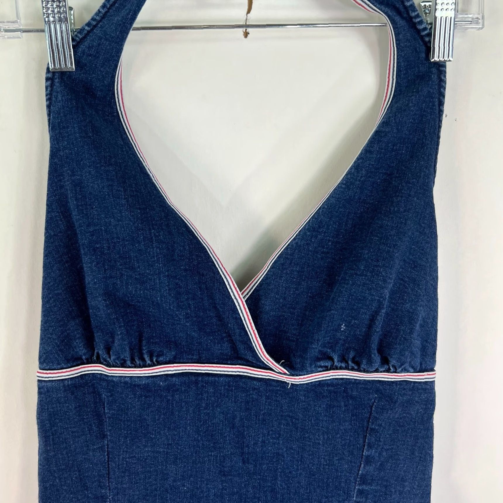 Tommy Hilfiger VINTAGE Tommy Hilfiger Denim Sleeveless Casual Dress Women JR Size L Blue Cotton Size L / US 10 / IT 46 - 2 Thumbnail