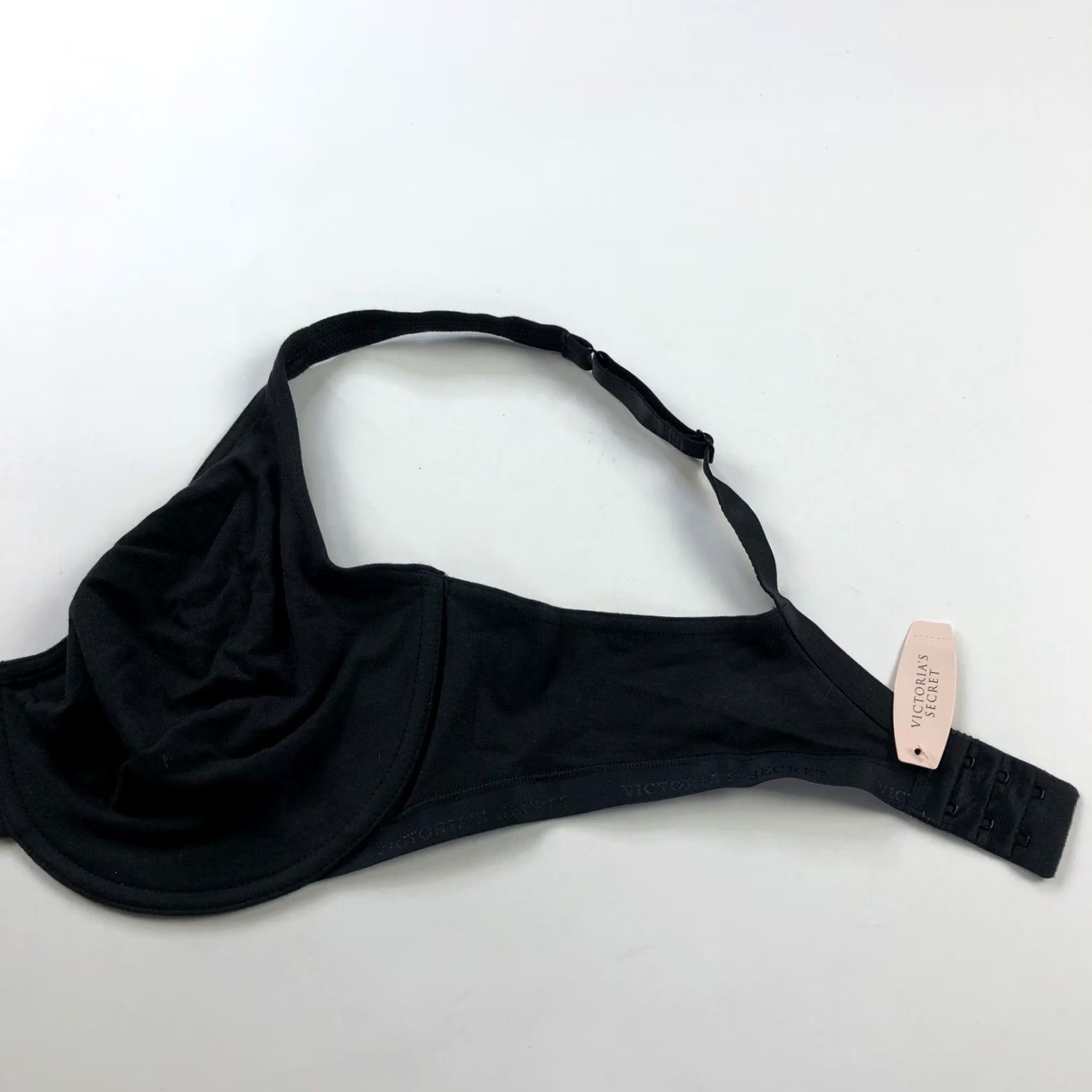 Victoria's Secret Victoria's Secret Bra 40DD Cotton Underwire Unlined Black HS? Size ONE SIZE - 3 Thumbnail